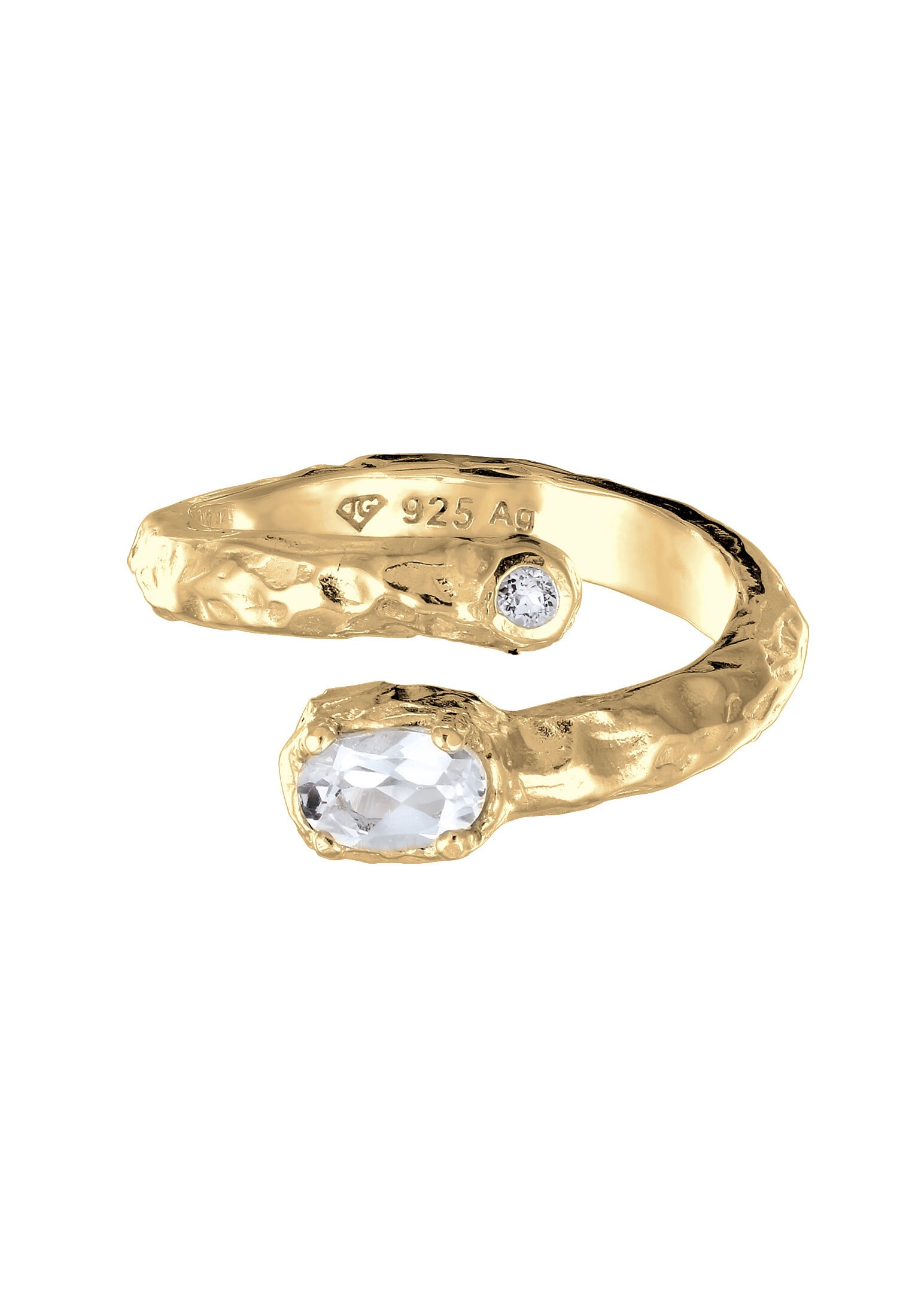 HAZE & GLORY Silberring »Ring Topas Weiß 925 Sterling Silber«