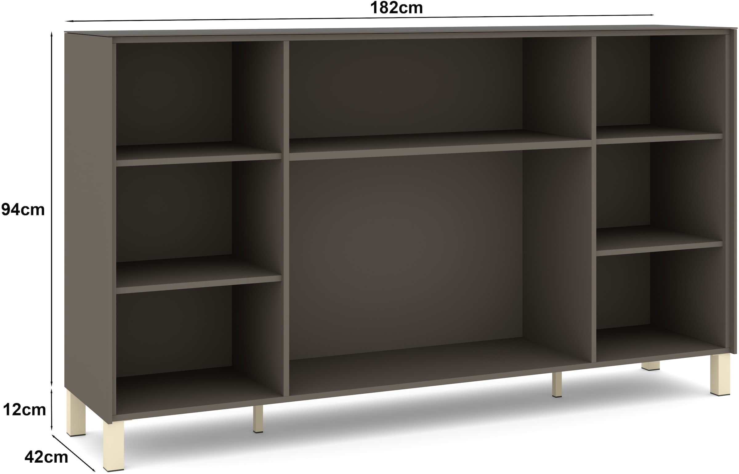 set one by Musterring Sideboard »Reno« 1 Stk. tlg. Mit Vierkantfuß in diversen Farben, 106 cm Höhe & Farbauswahl