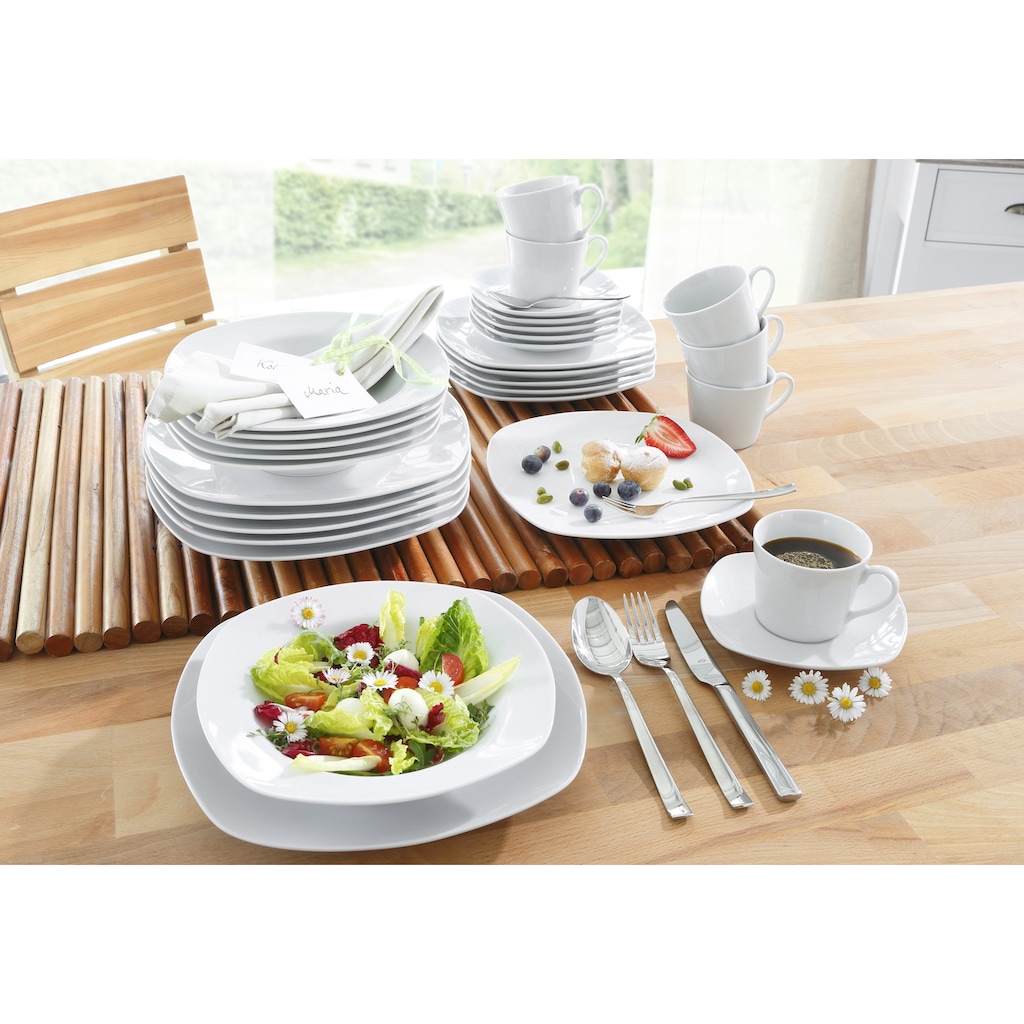 CreaTable Kombiservice »Geschirr-Set Amelie«, (Set, 30 tlg., Kaffeeservice und Tafelservice im Set, für 6 Personen)