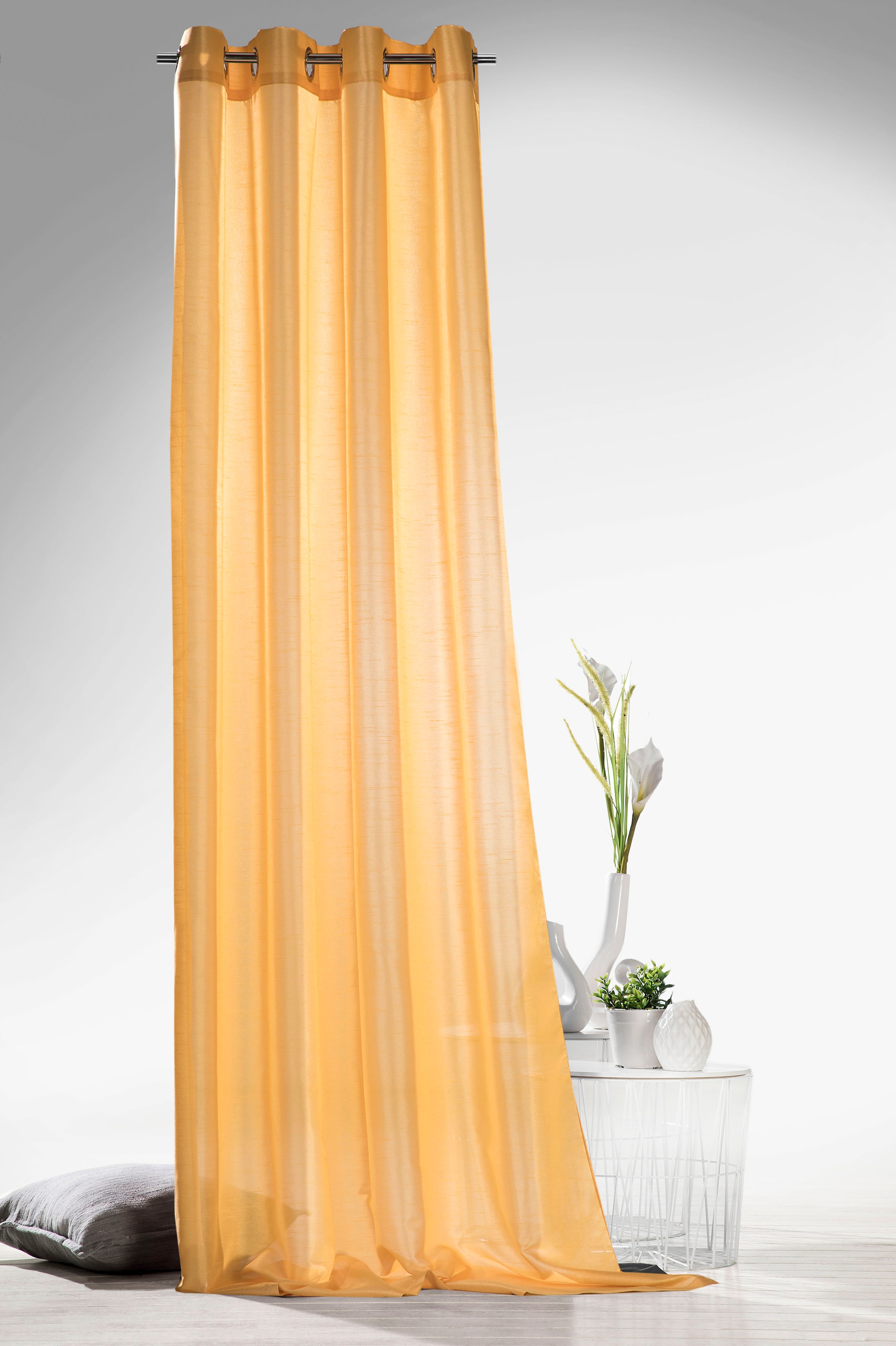 Weckbrodt Vorhang »Klara«, (1 St.), online halbtransparent, Ösenschal, Wildseiten Optik Gardine, kaufen 