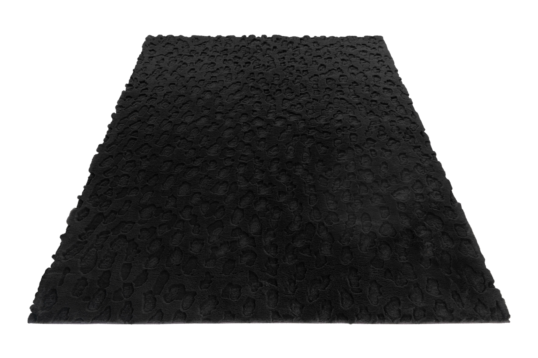 Obsession, Teppich »My Valley 245« rechteckig 22 mm Höhe Uni Farben, Hoch-Tief Effekt, besonder weich, Wohnzimmer, anthrazit, Polyester, B : 160 cm 1 
