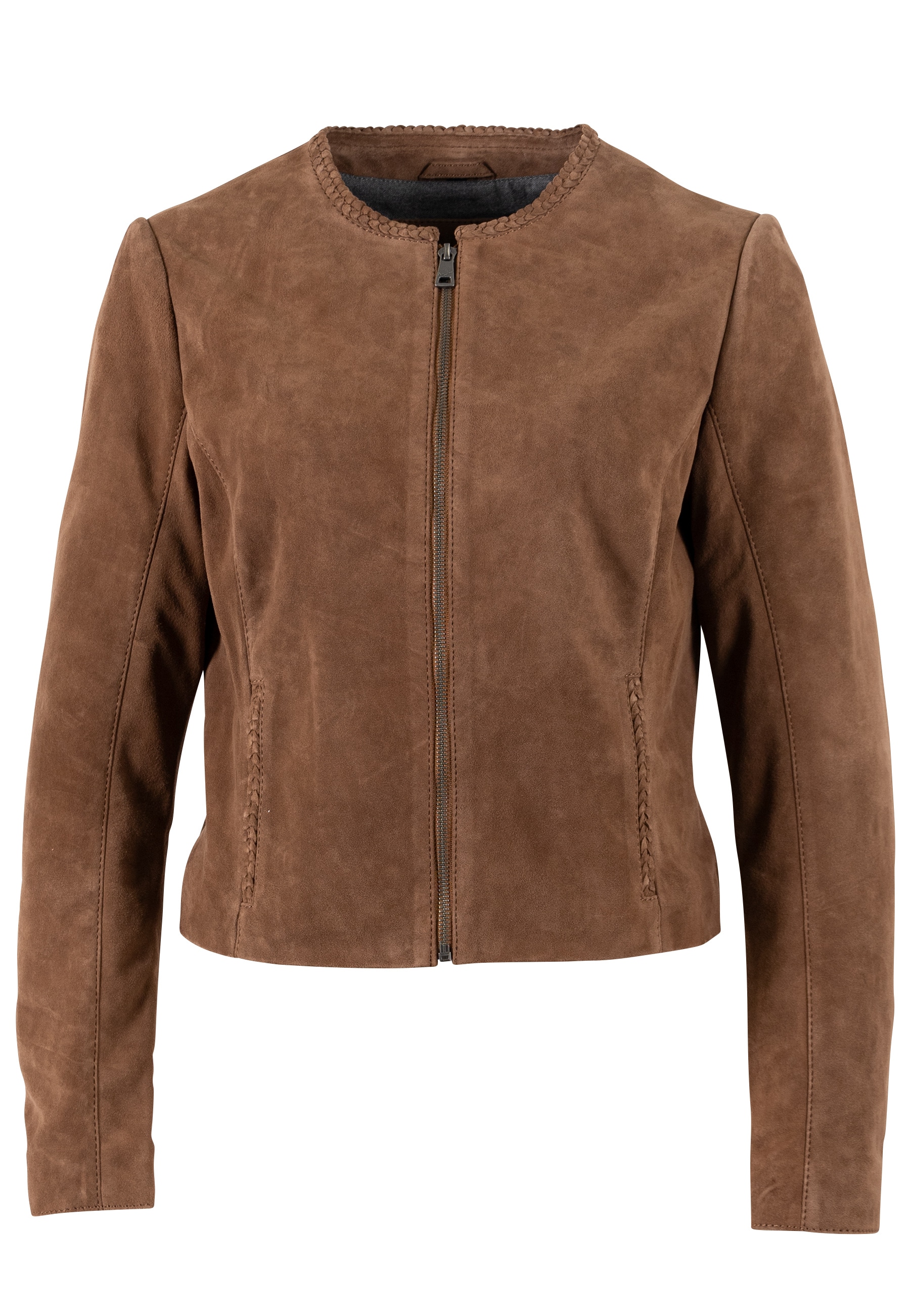 Mauritius Lederjacke »MWZainu« Kurzjacke mit geflochtenen Details