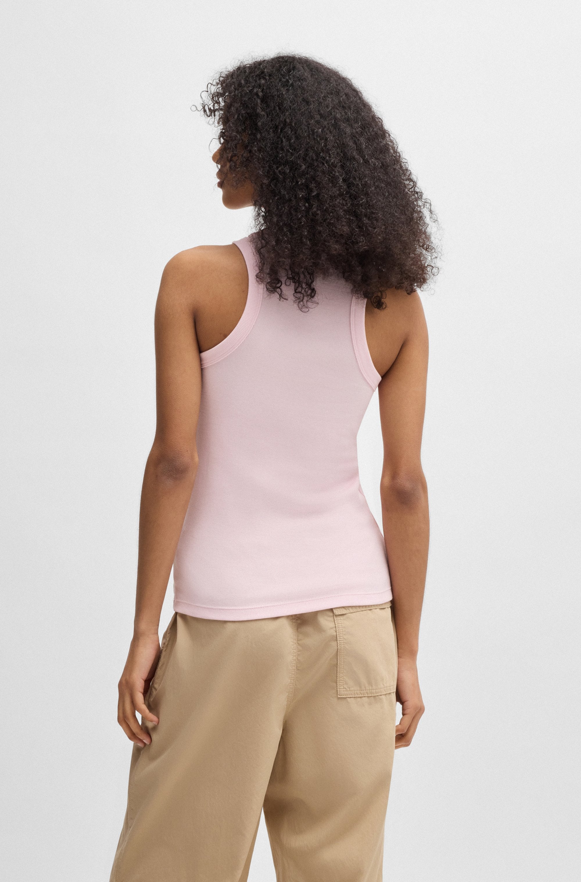 HUGO Blue Tanktop »Easy Tank«, Rippware aus Baumwollmischung mit Elasthan