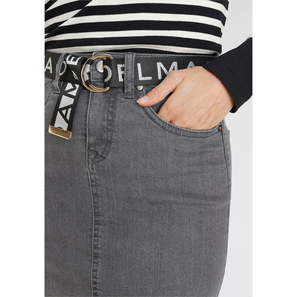 DELMAO Jeansrock, (Packung, 2 tlg., mit Gürtel)