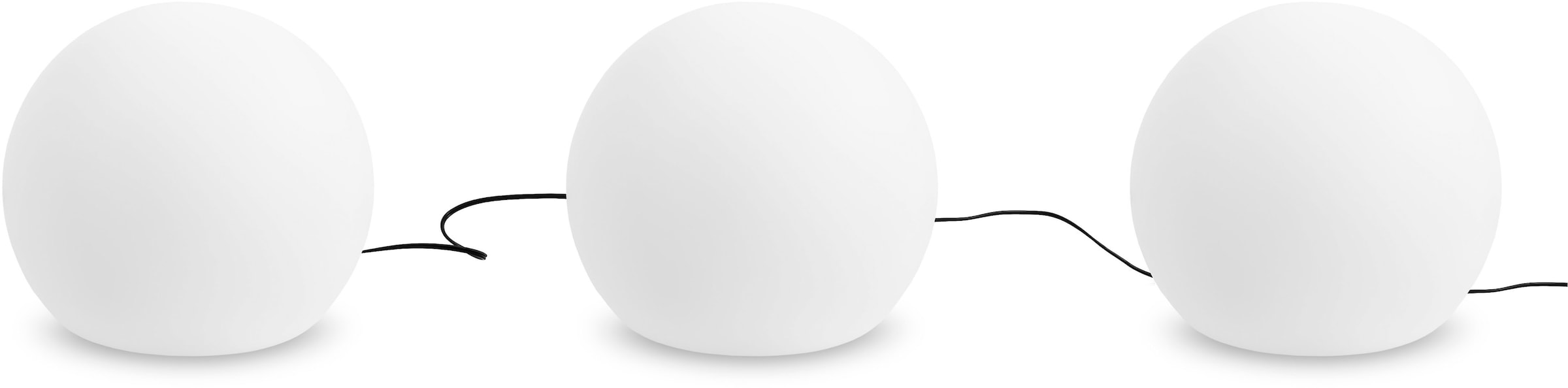 my home LED Solarleuchte »Orlaith, LED-Solar Kugelleuchten, 3er Set« LED-Modul 3 Stk. Warmweiß mit Erdspießen