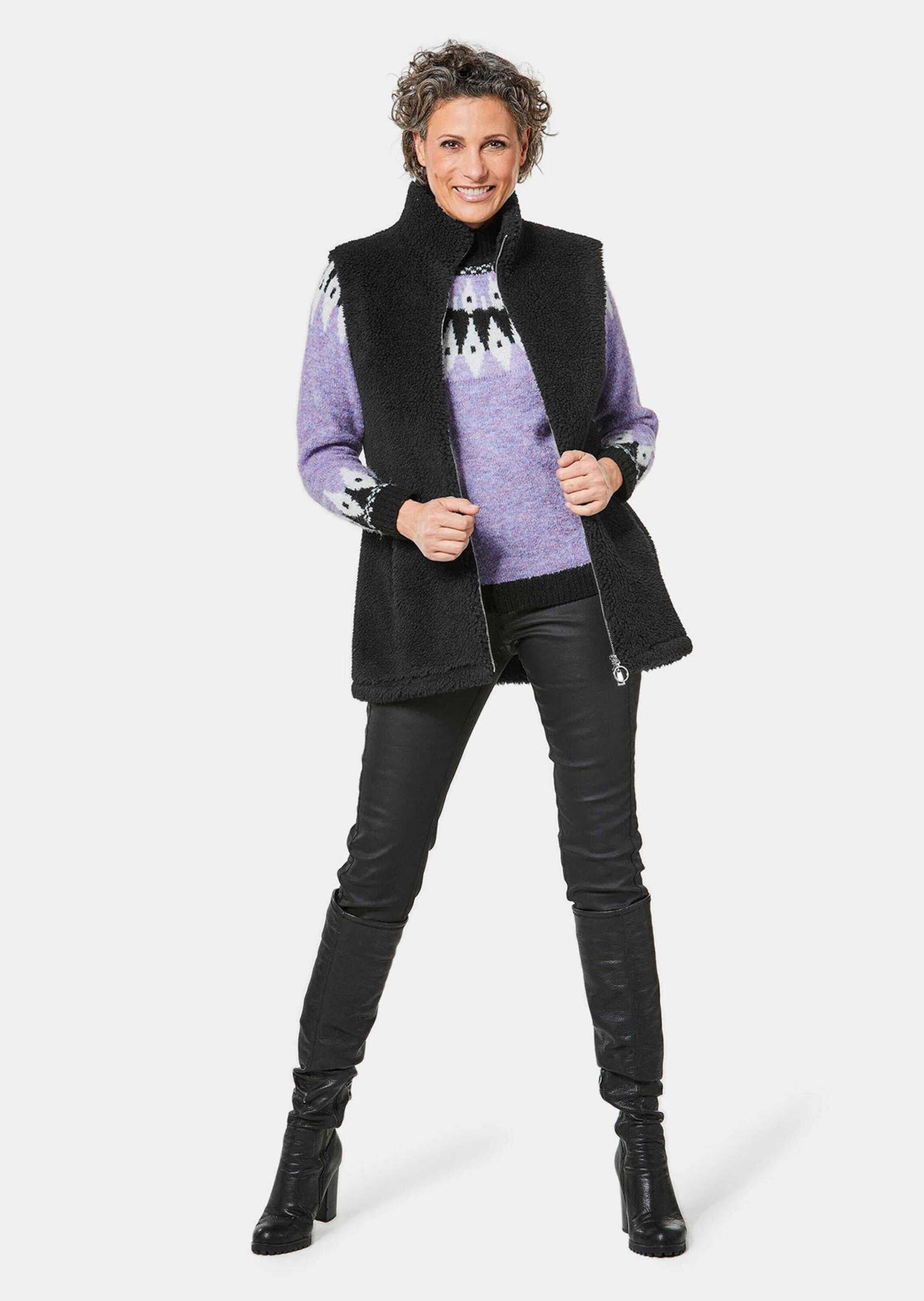 GOLDNER Kurzweste »Kurzgröße Fellimitat-Weste«
