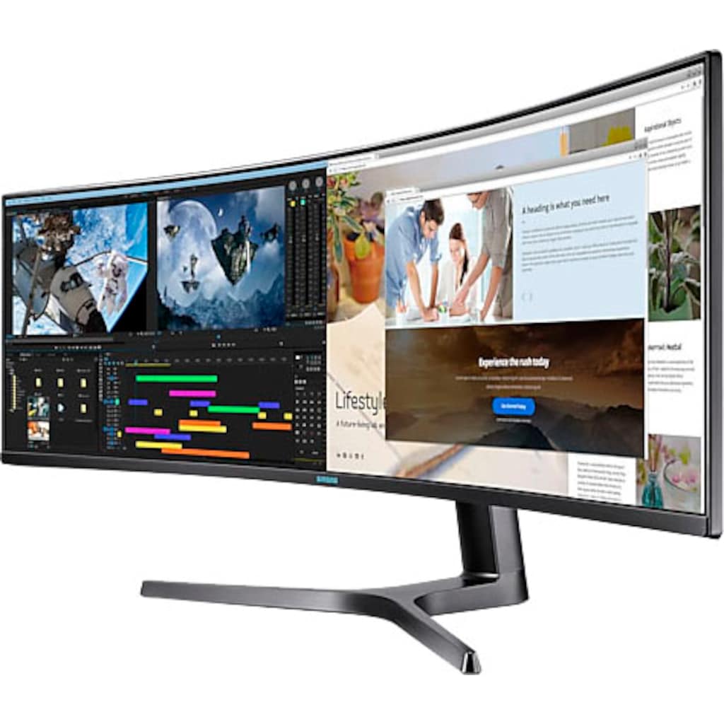 Samsung Curved-Gaming-LED-Monitor »Odyssey CRG9 C49RG94SSR«, 124 cm/49 Zoll, 5120 x 1440 px, DQHD, 4 ms Reaktionszeit, 120 Hz