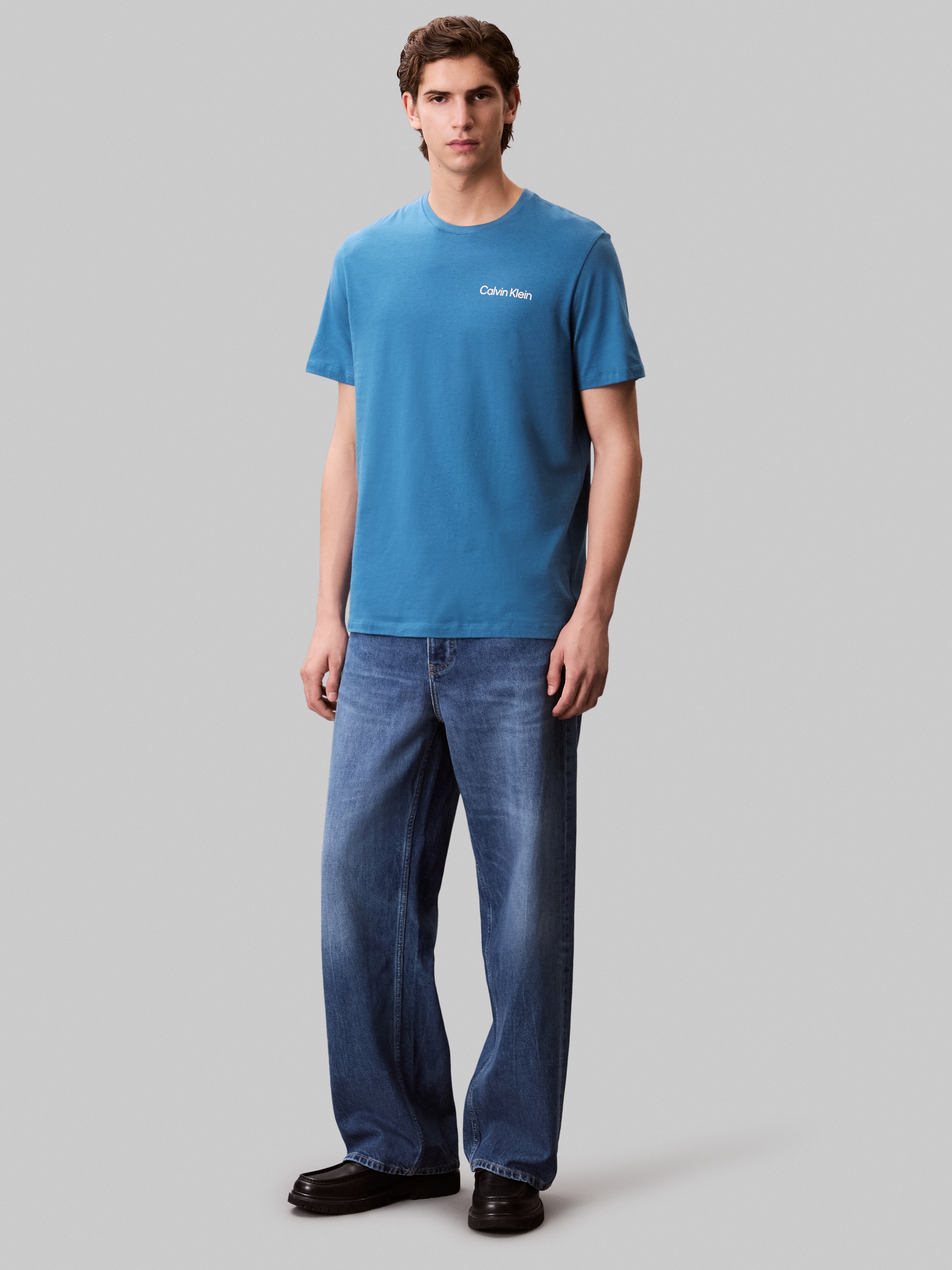 Calvin Klein Jeans T-Shirt »SS 30s E WRD STRTCH«, mit großem Logodruck auf dem Rücken