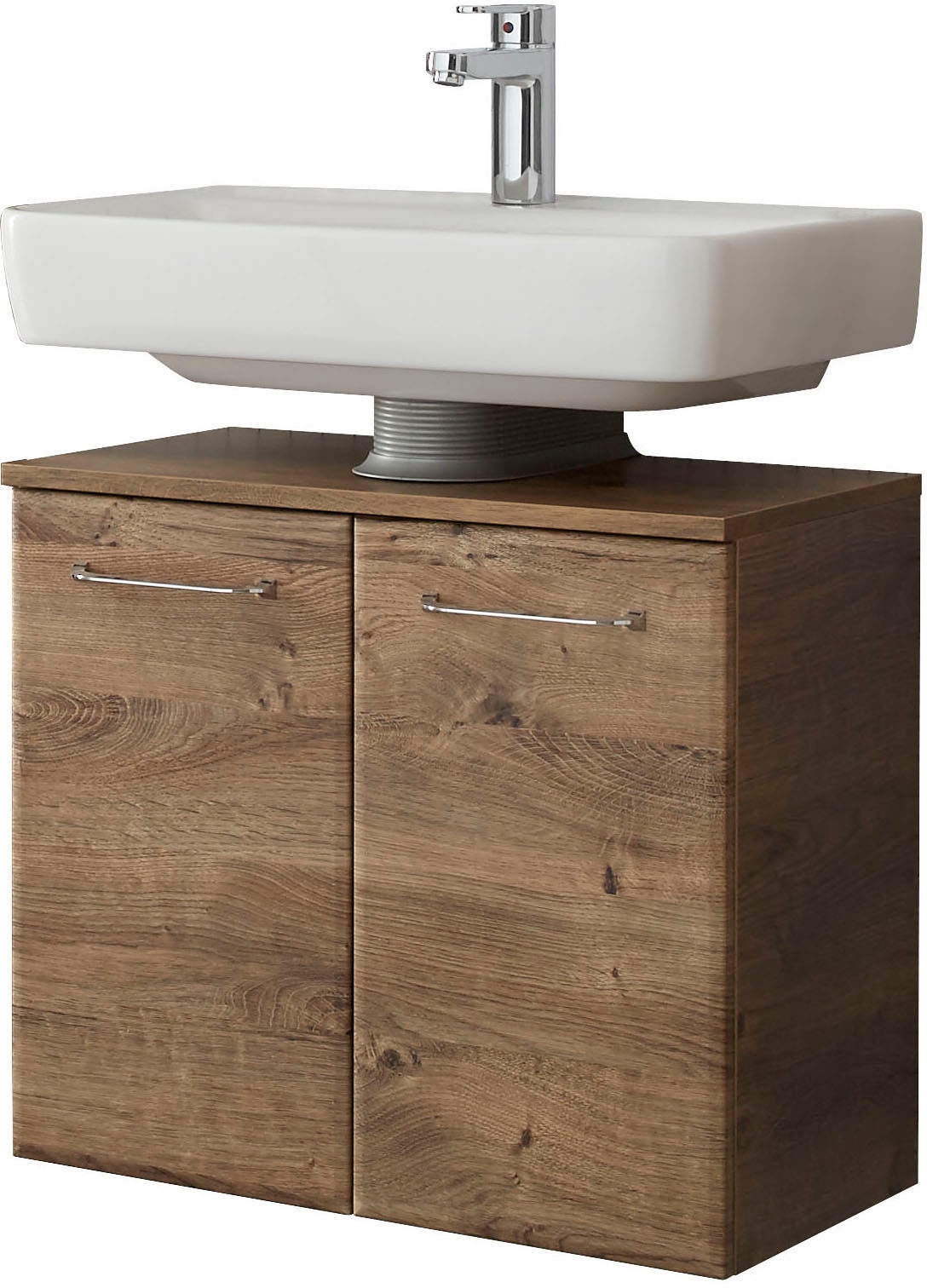 Saphir Badmöbel-Set »Quickset 943 4-teilig, Glaswaschtisch und LED-Spiegelschrank« Set, 4 Stk. tlg.