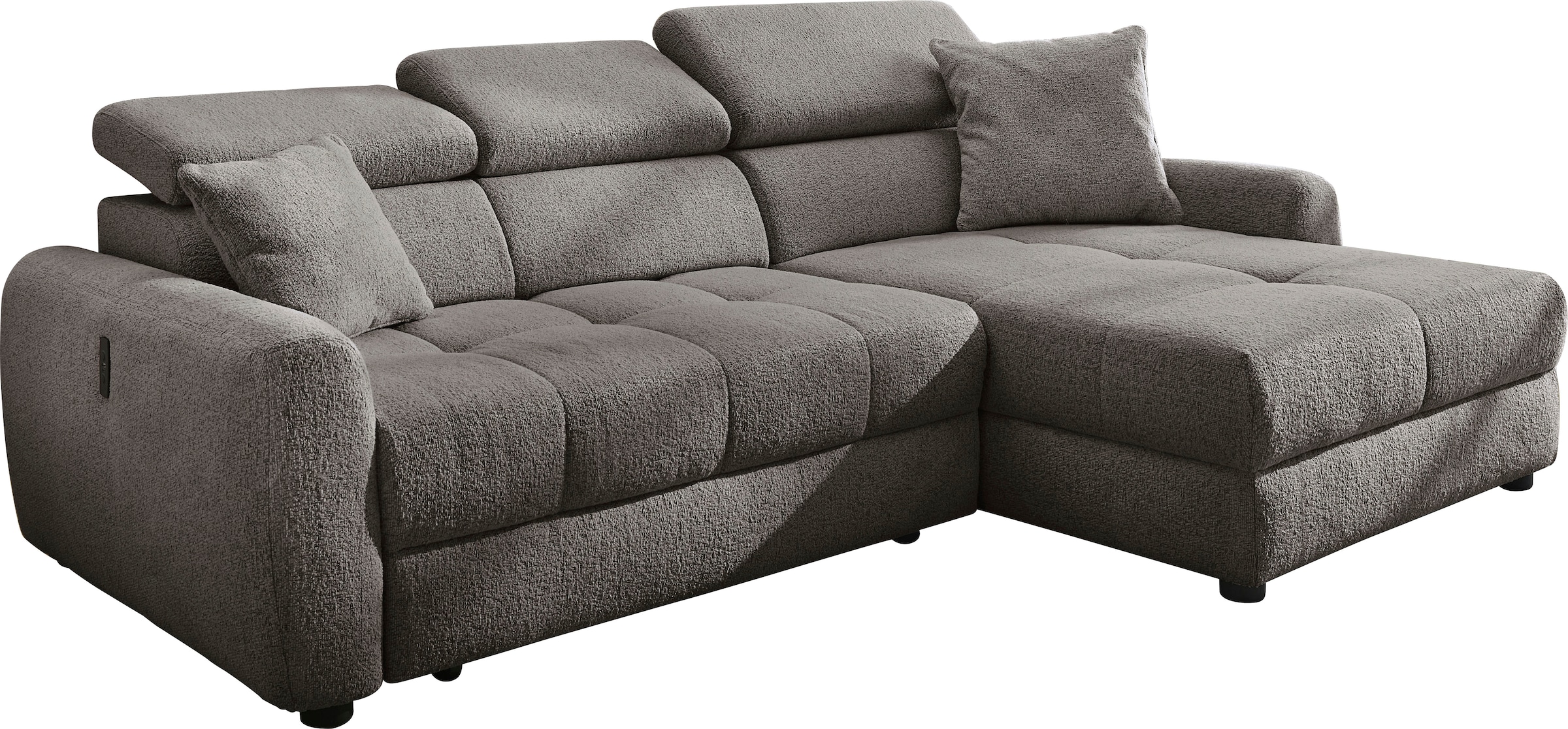 Jockenhöfer Gruppe Ecksofa »Move, L-Form, B: 270cm, mit 60 cm elektrischer Sitztiefenverstellung« 140kg Belastbarkeit je Sitz, Kopfteilverstellung & USB-Anschluss