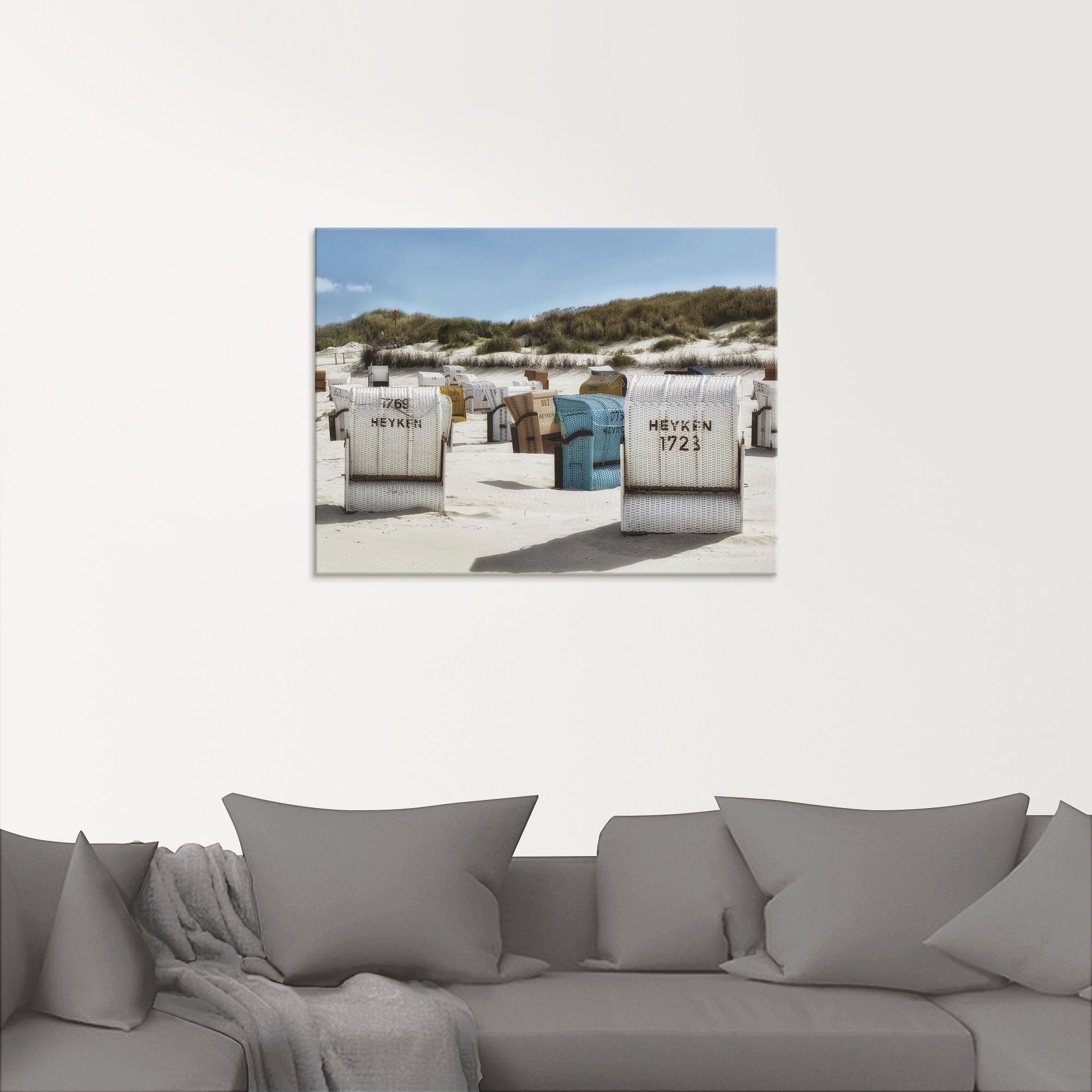 Artland Glasbild »Ein Tag am Meer« Strand 1 Stk. tlg. in verschiedenen Größen