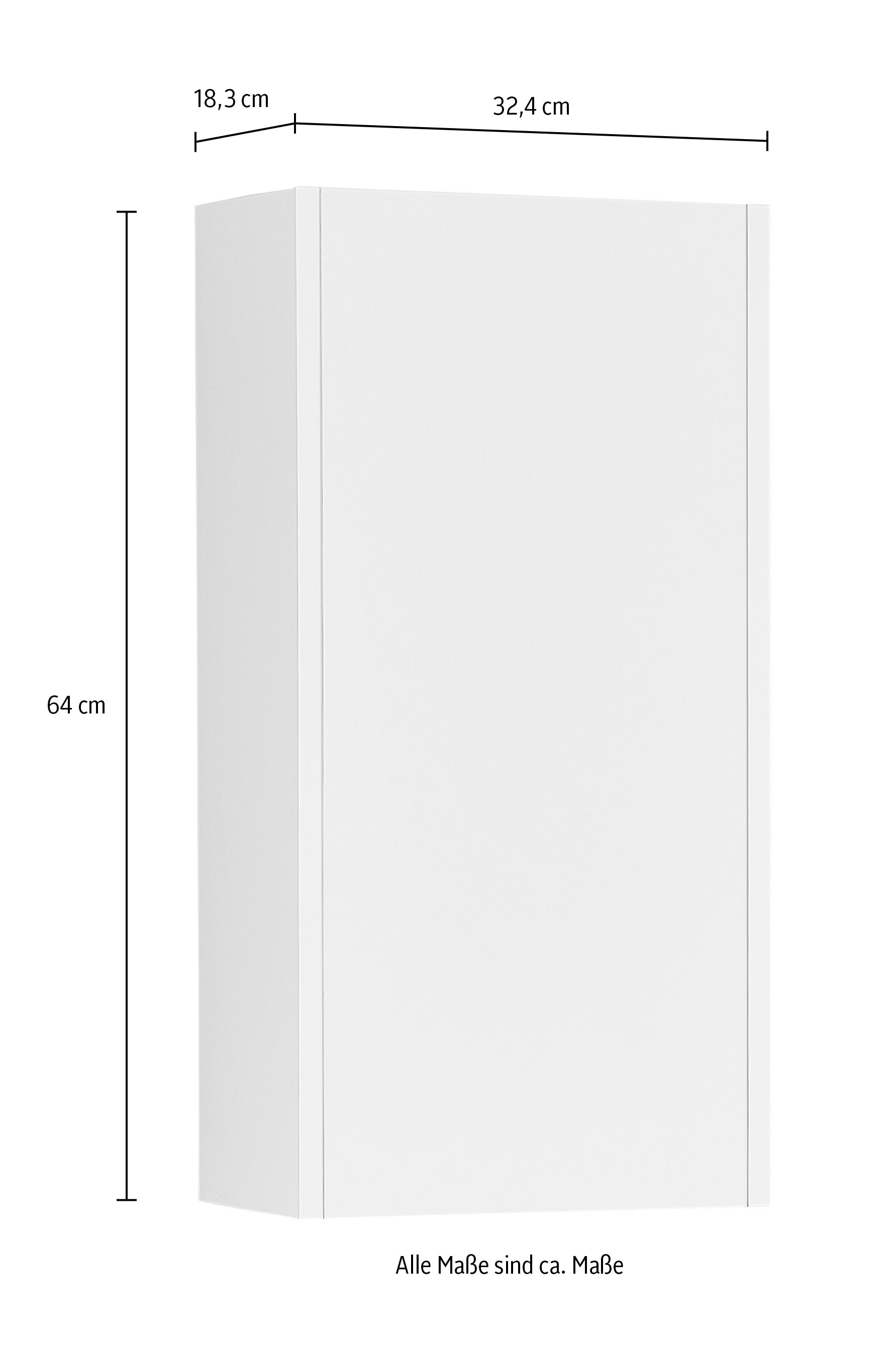 Saphir Hängeschrank »Quickset 100, Badschrank 32,4 cm, 1 Tür, 1 Einlegeboden« Badezimmer-Hängeschrank, Wandschrank