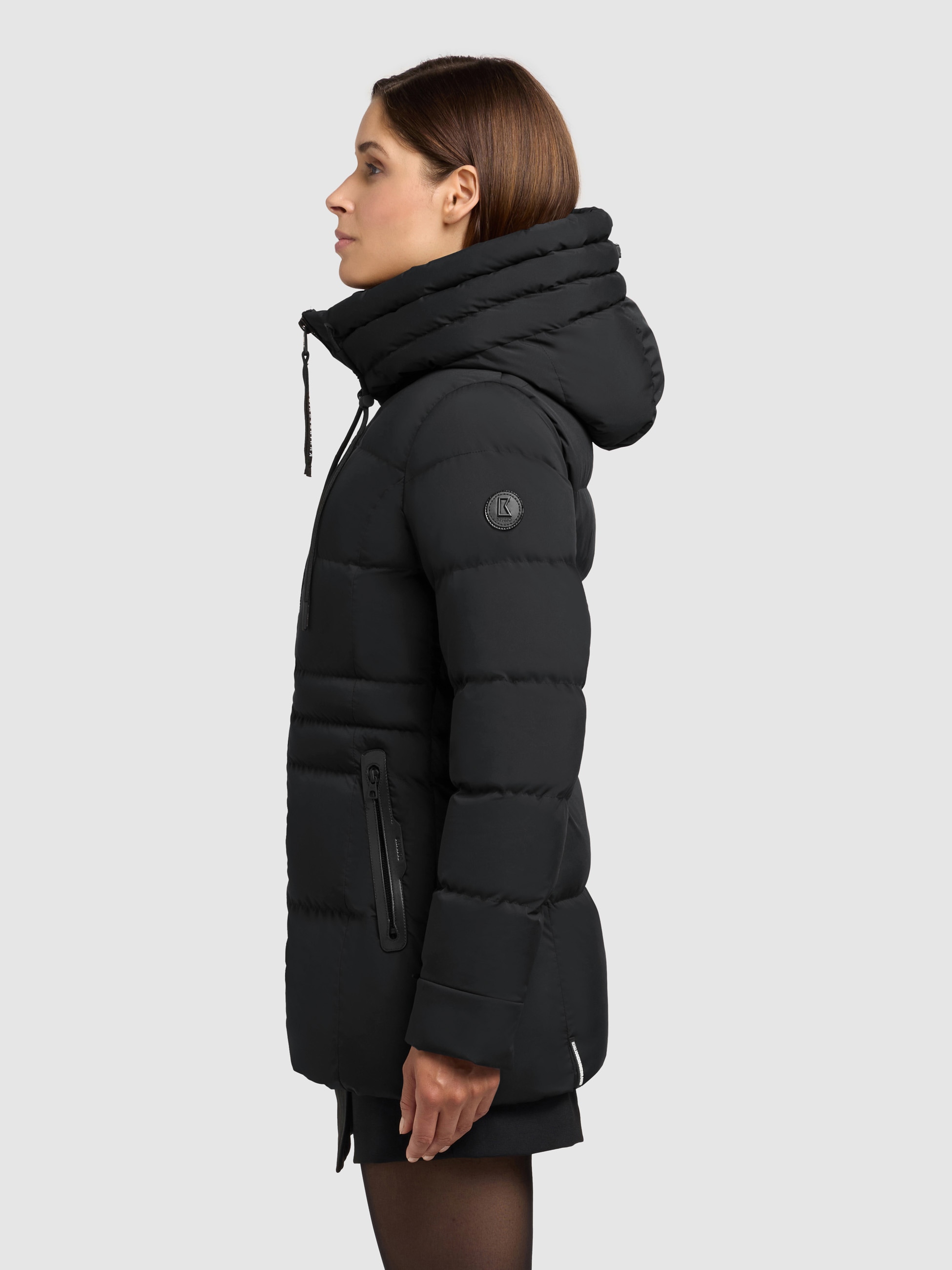 khujo Steppjacke »MATLA« mit Kapuze Reißverschlusstaschen mit Fleecefutter, eine Ärmeltasche