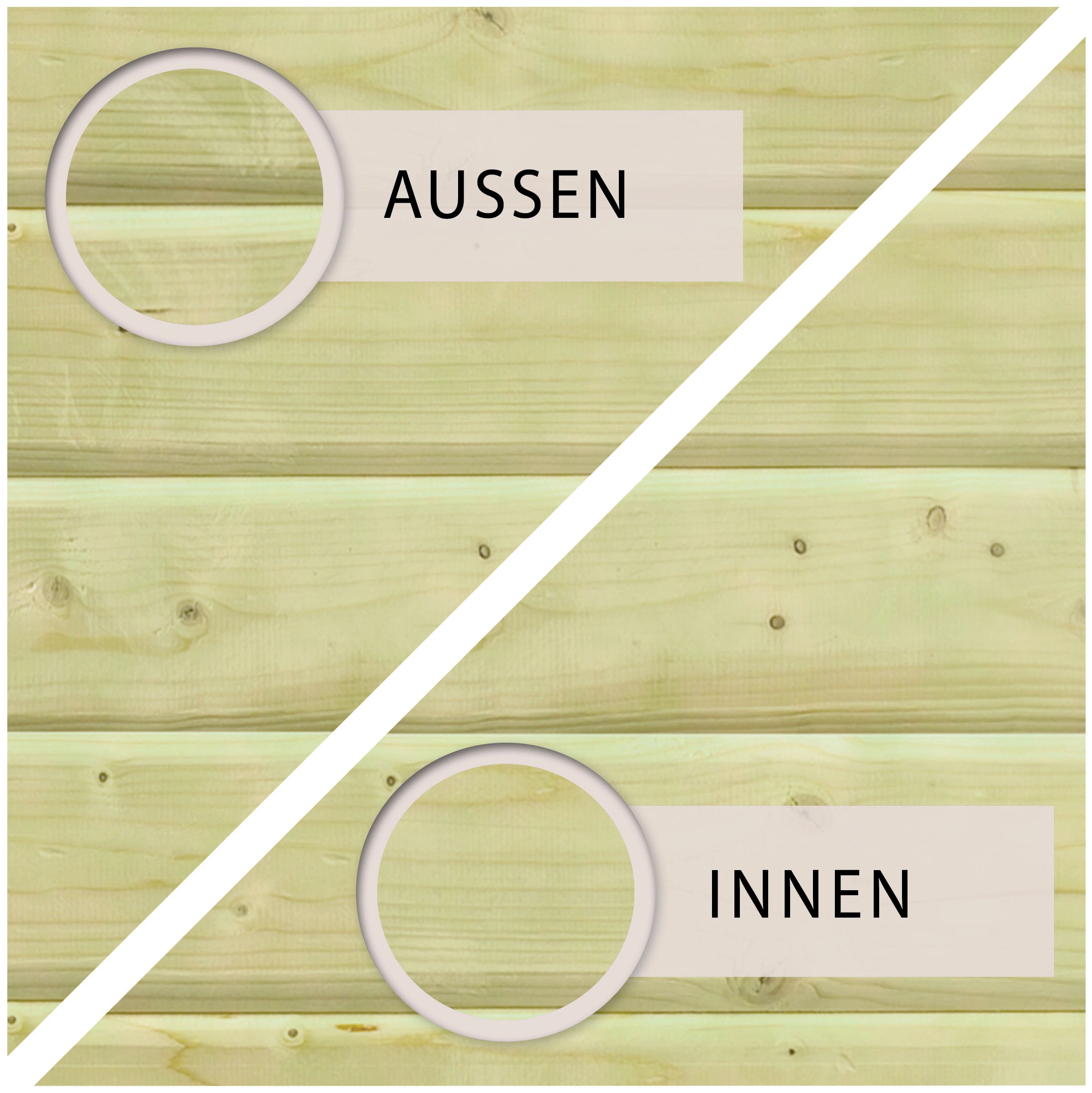 Karibu Rechteckpool »Malta A BxLxH: 353x530x124 cm mit Sonnendeck« 44 mm starke kesseldruckimprägnierte Holzbohlen aus Fichtenholz