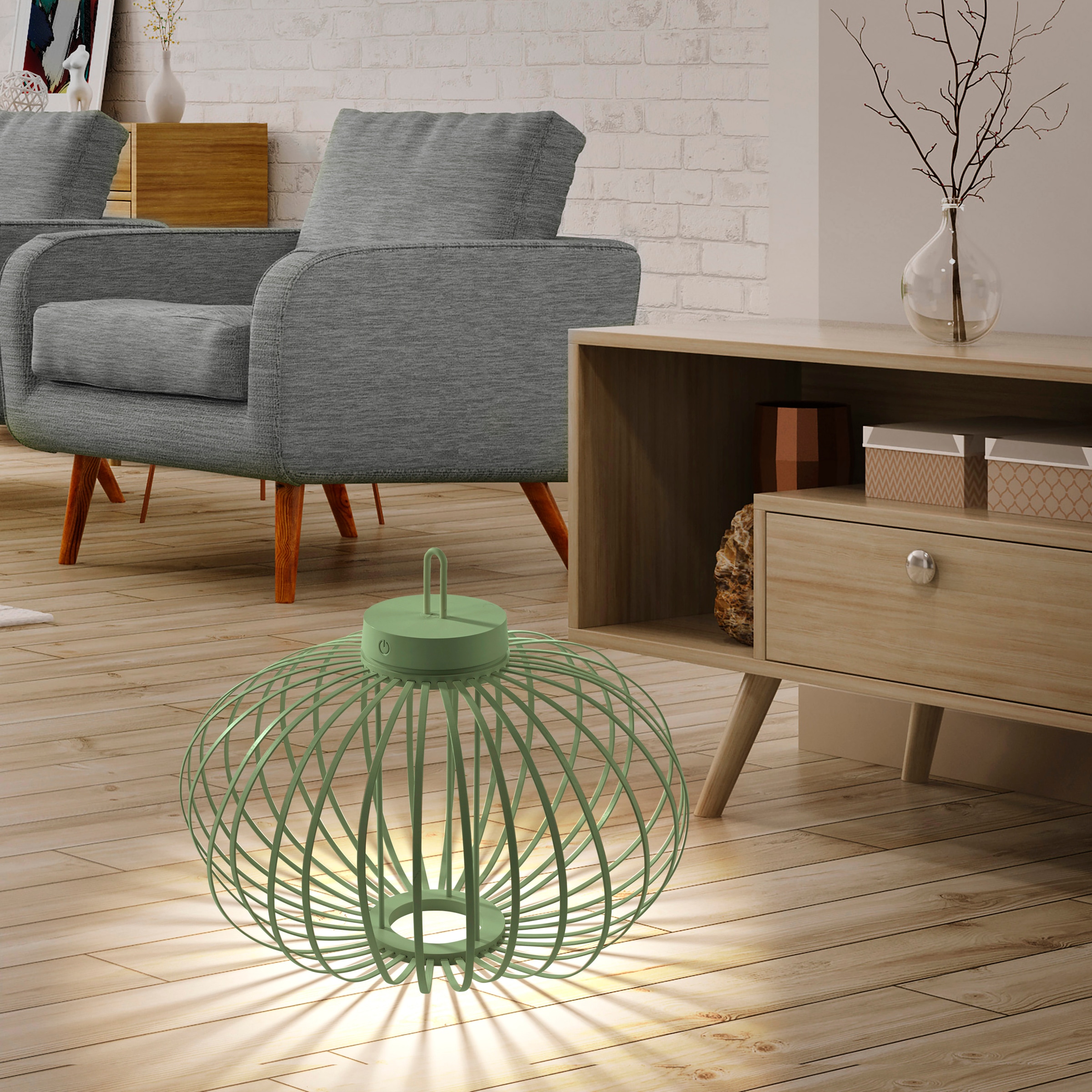 JUST LIGHT Pendelleuchte »AKUBA«, 1 flammig, Leuchtmittel LED-Modul | LED fest integriert, Akkuleuchte