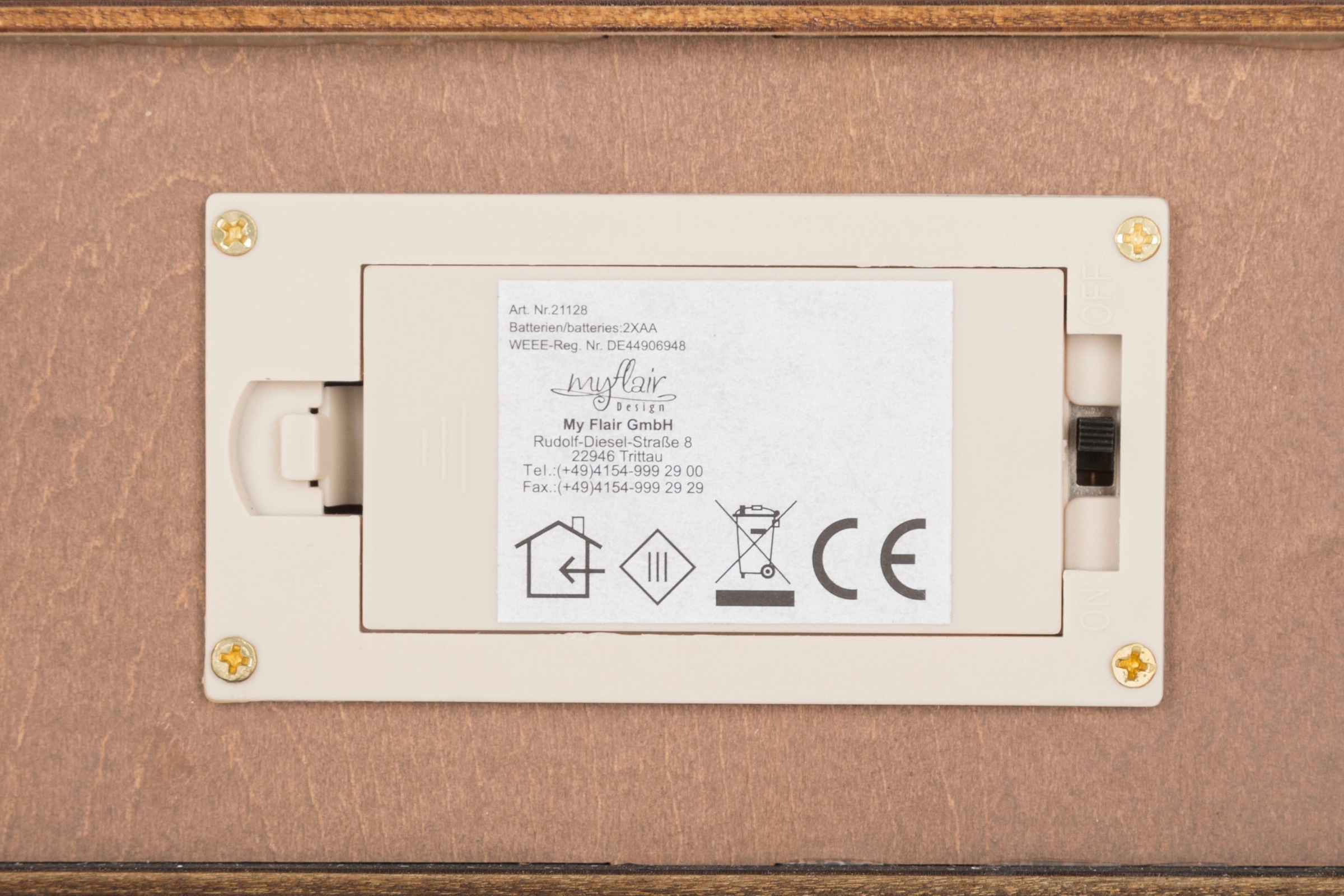 Myflair Möbel & Accessoires Dekoobjekt »Koffer mit LED-Dekoration, Weihnachtsdeko aus Holz«, Dekolicht mit Weihnachtsdorf in verschneiter Landschaft