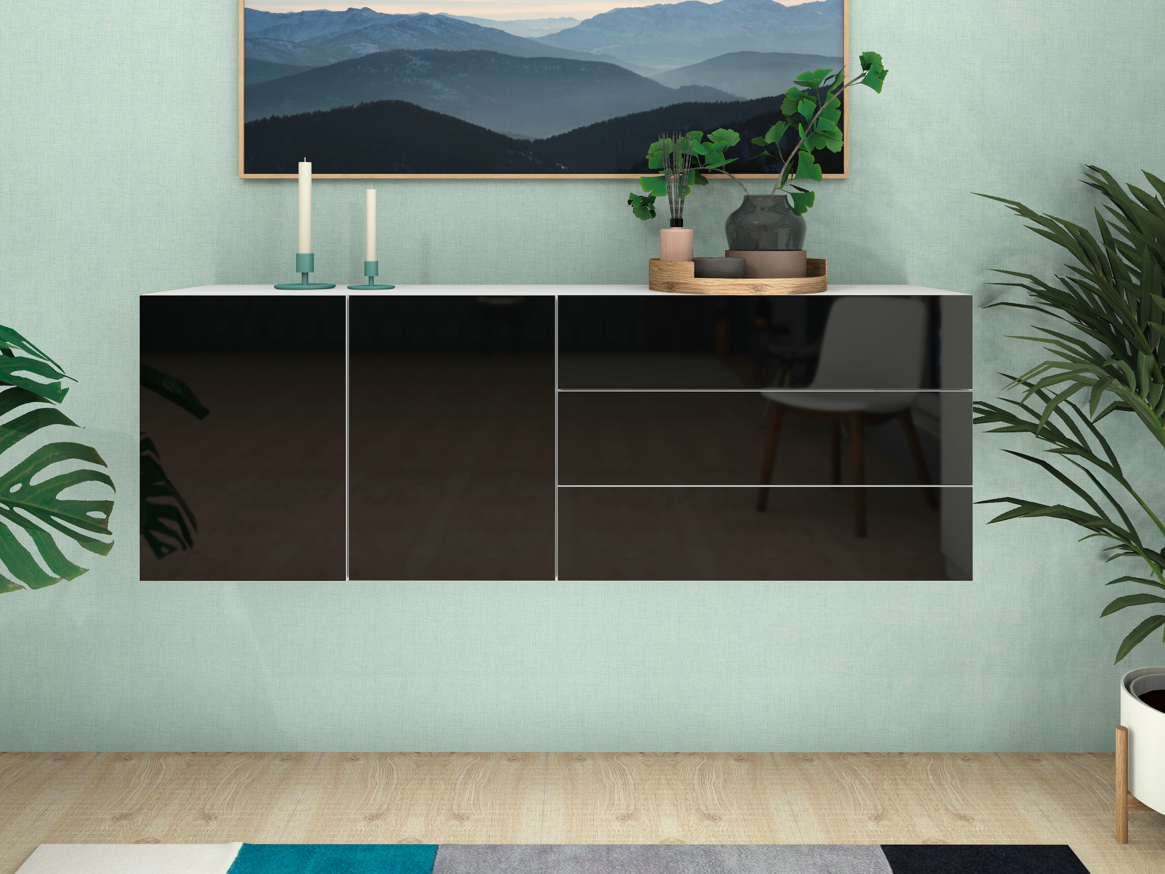 borchardt Möbel Lowboard »Vaasa«, 152 auf kaufen cm, Breite Raten nur hängend