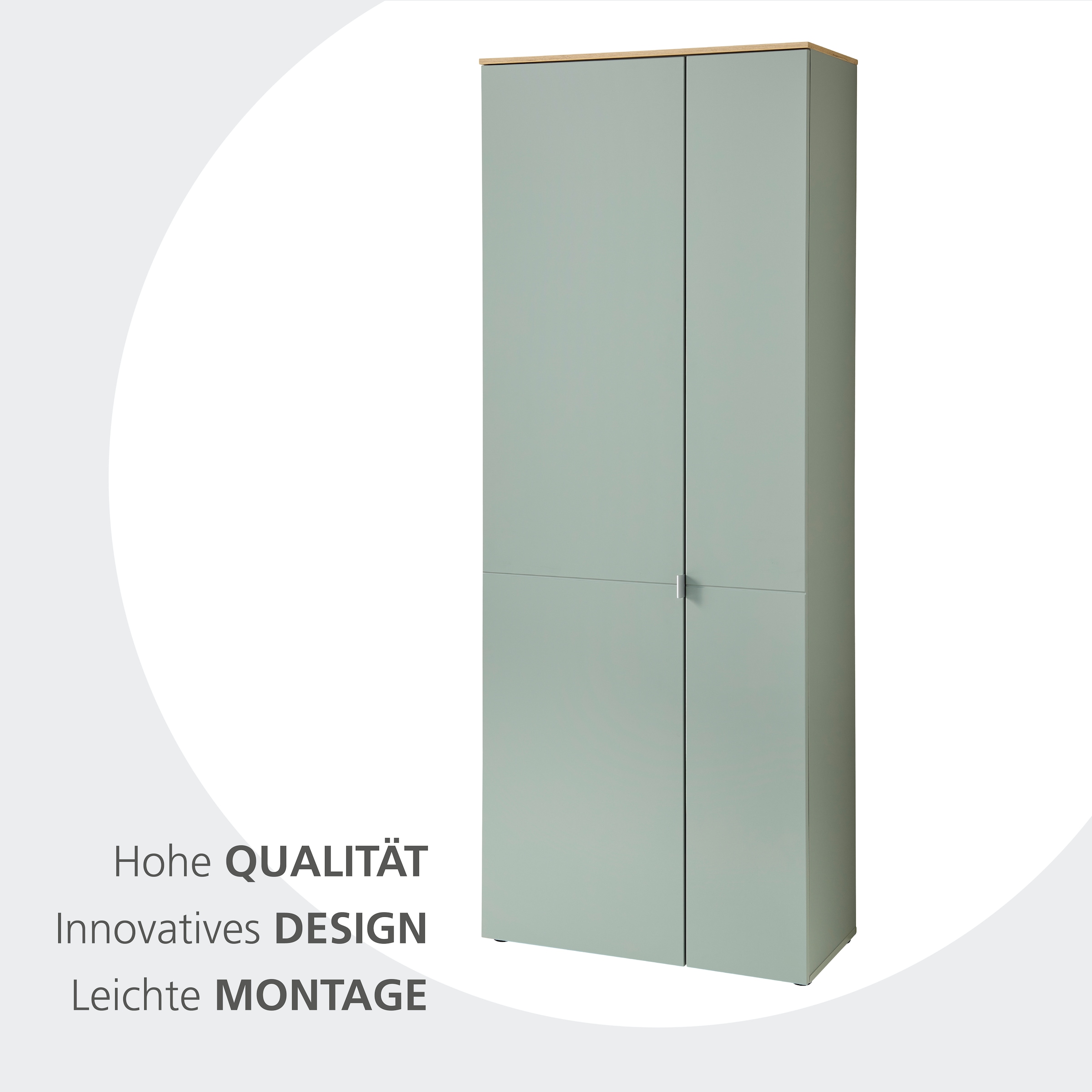 Innostyle Schuhschrank »Bari Schuhschrank, BxHxT 78x202x38 cm« 1 Stk. tlg. 2 türig, 9 Fächer, Softclose, ABS Kantenschutz