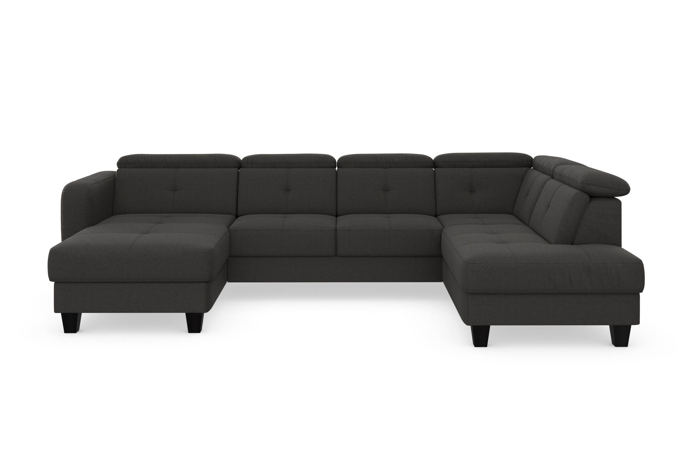 sit&more Wohnlandschaft »Belluci U-Form«, Kopfteilverstellung und Federkern, wahlweise mit Bettfunktion