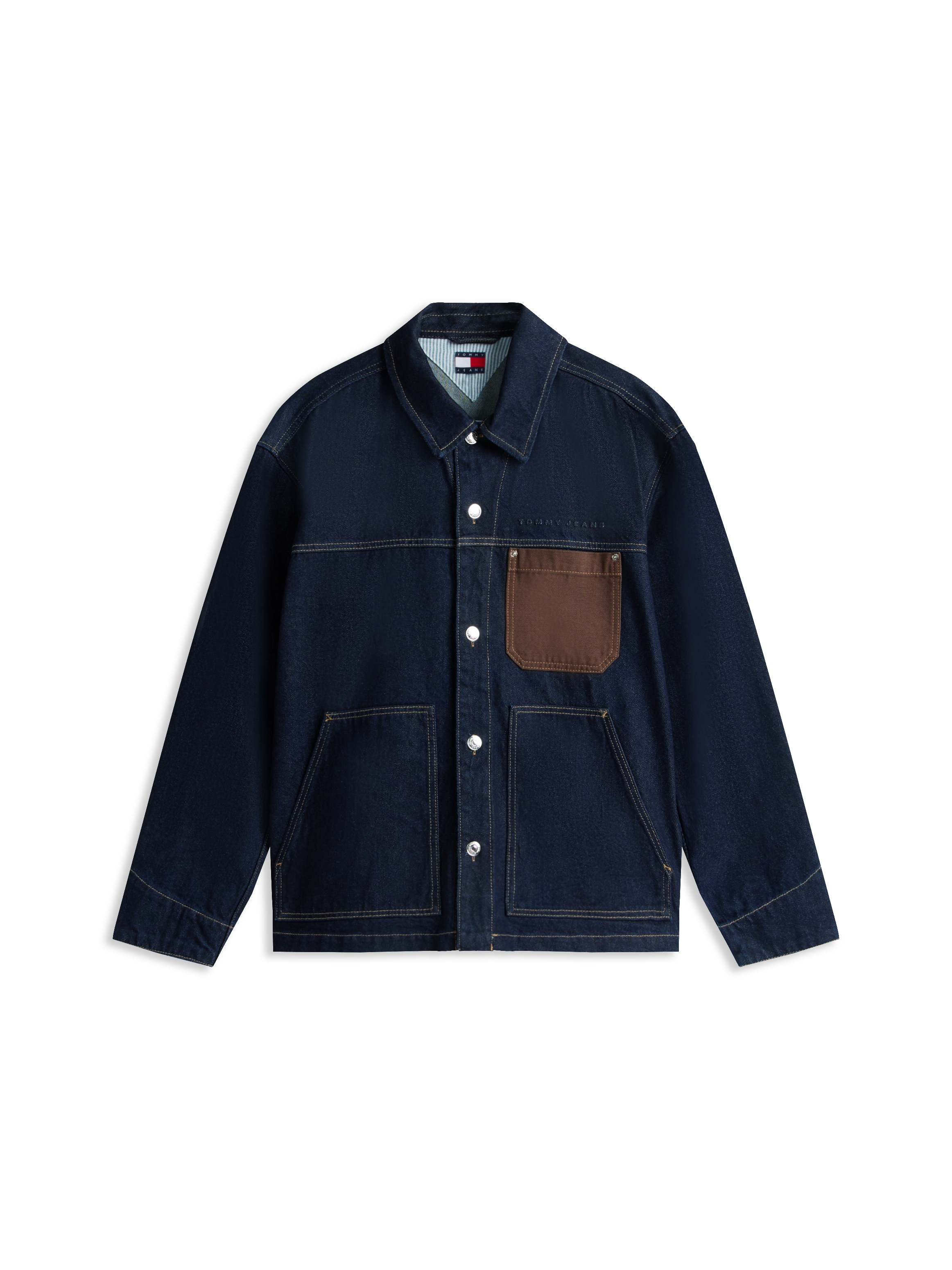 Tommy Jeans Jeansjacke »CHORE JACKET« Relaxed Fit, halbgespreizter Kragen