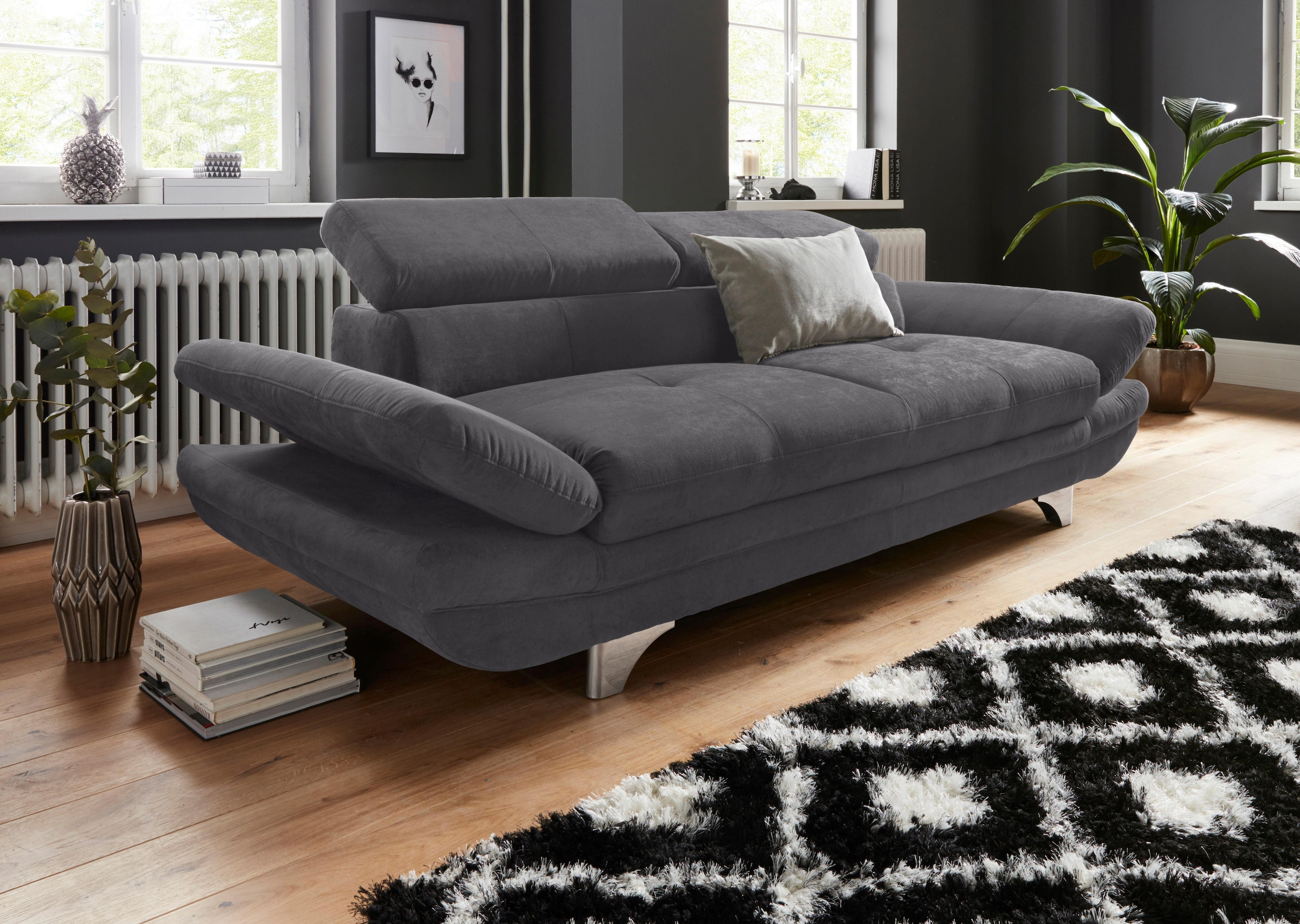 COTTA 3-Sitzer »Enterprise«, Big-Sofa, mit Armteilverstellung & Kopfteilverstellung
