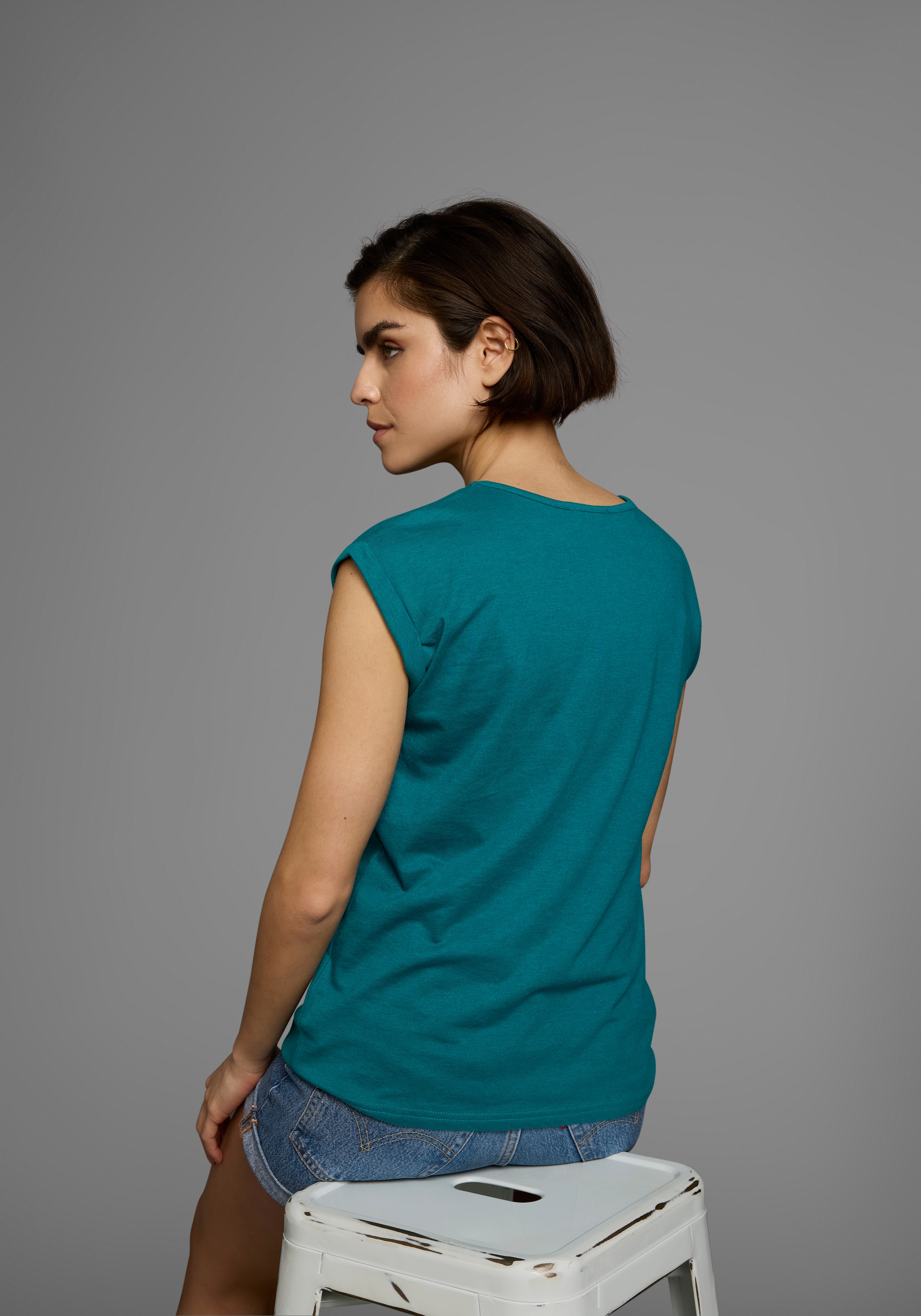 Boysen's T-Shirt, Kurzarm, unifarben, Rundhals, für Freizeit und Alltag