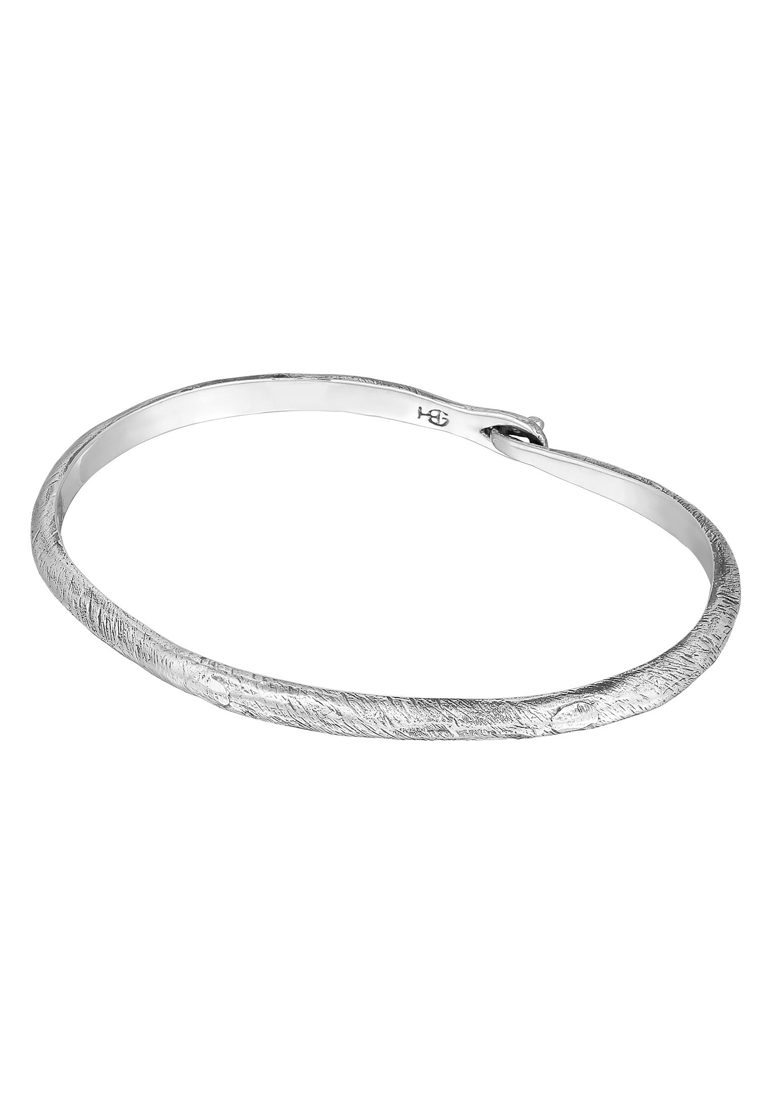HAZE & GLORY Armreif »Armband Armreif - Hook Small gehämmert 925 Silber«