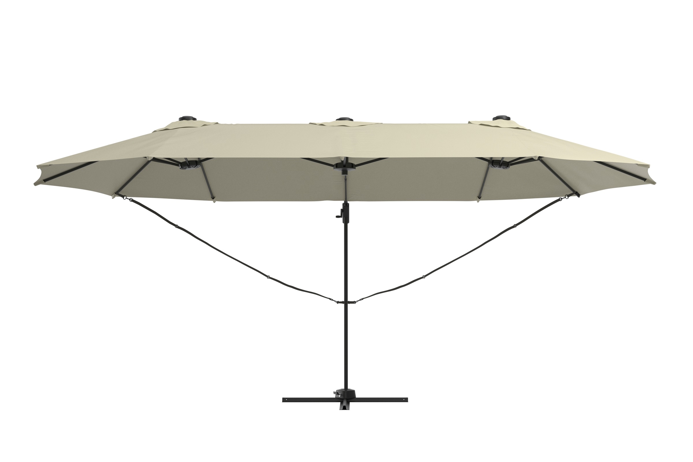 KONIFERA Ampelschirm »»Elba« Twin in anthrazit oder creme erhältlich« BxLxH: 455x263x237 cm, um 360° drehbar