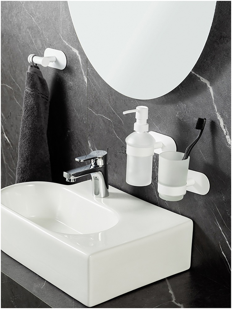 WENKO Doppelhaken »Turbo-Loc® Modell Duo Orea« aus Edelstahl für Handtücher, Befestigen ohne Bohren