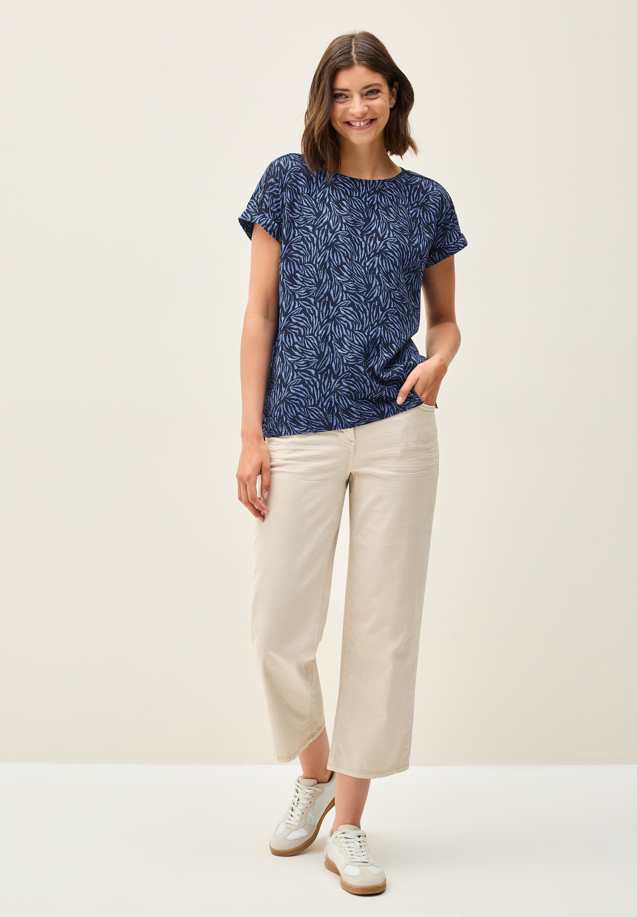 Cecil Kurzarmbluse, mit All-Over Print