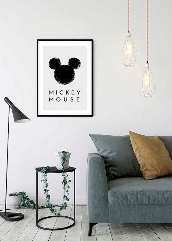 Komar Bild »Mickey Mouse Silhouette« Disney 1 Stk. tlg. Wandbild zur Dekoration im Kinderzimmer - ohne Rahmen
