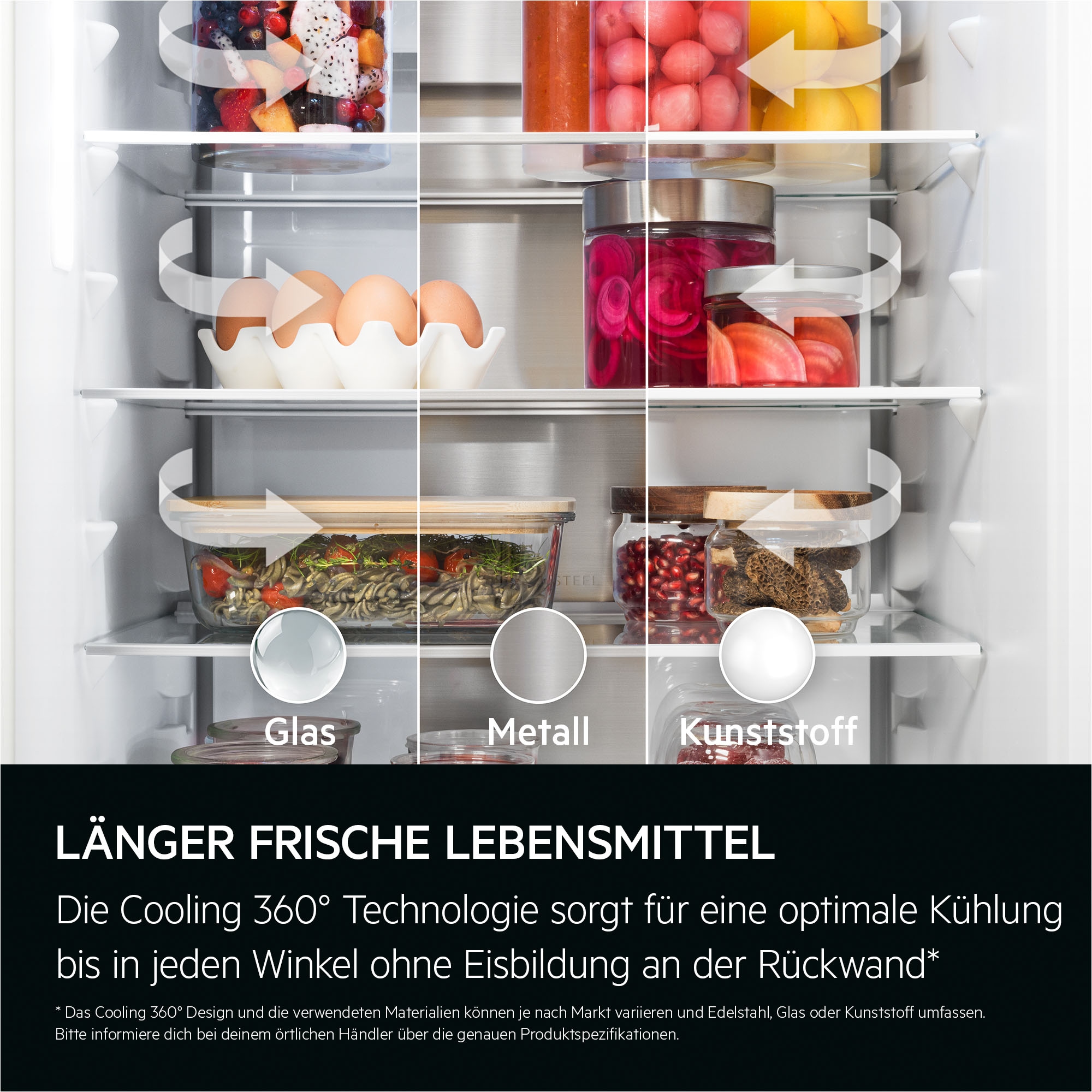 AEG Einbaukühlgefrierkombination Serie 8000 »TSC8M18WCC« 177 cm hoch 55,7 cm breit 360°Cooling-optimale Luftfeuchtigkeit & Zirkulation, NoFrost, Festtür