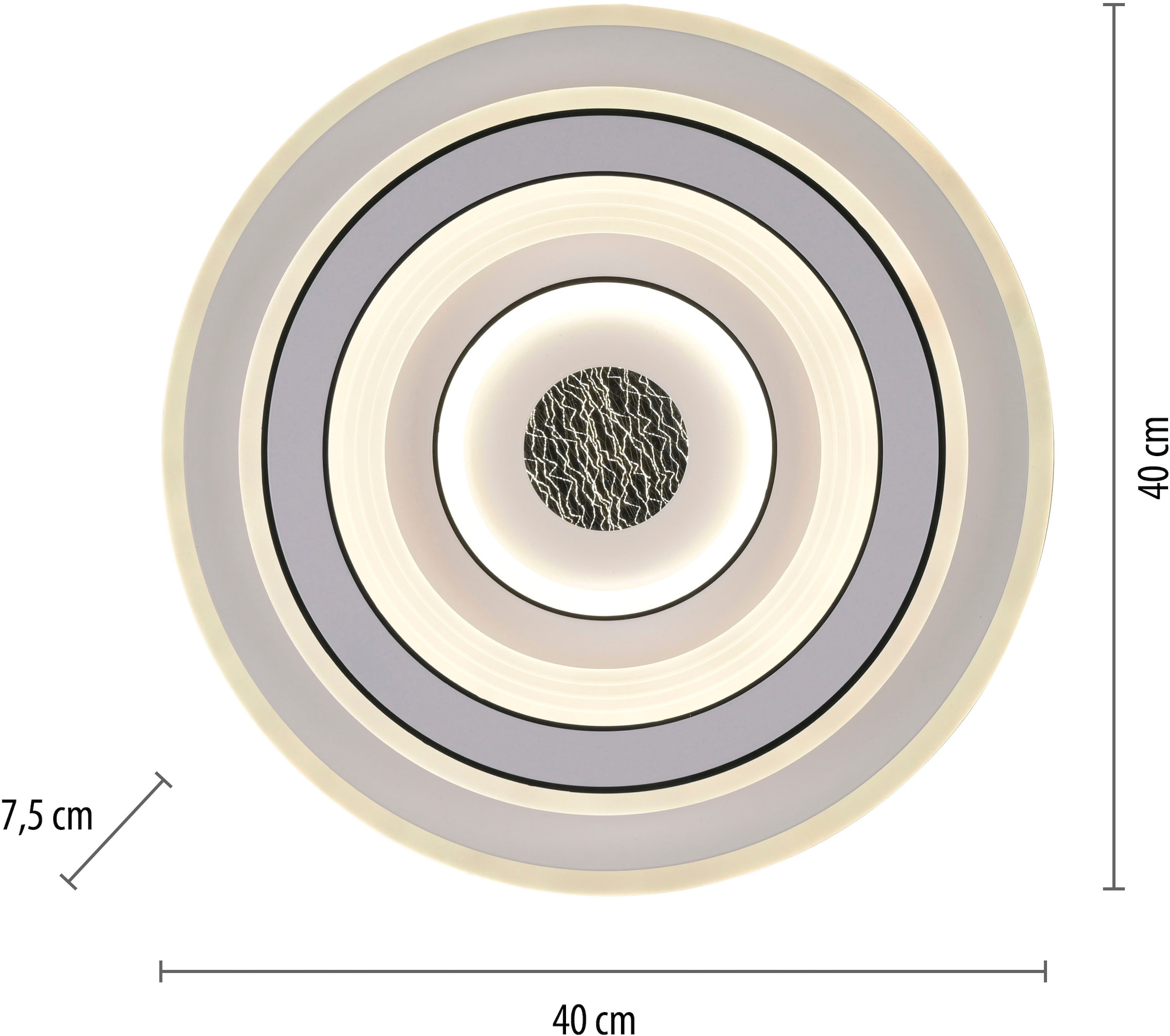 JUST LIGHT Deckenleuchte »TOLAGO« LED-Board 1 Stk. Warmweiß LED, Fernbedienung, Infrarot inkl.