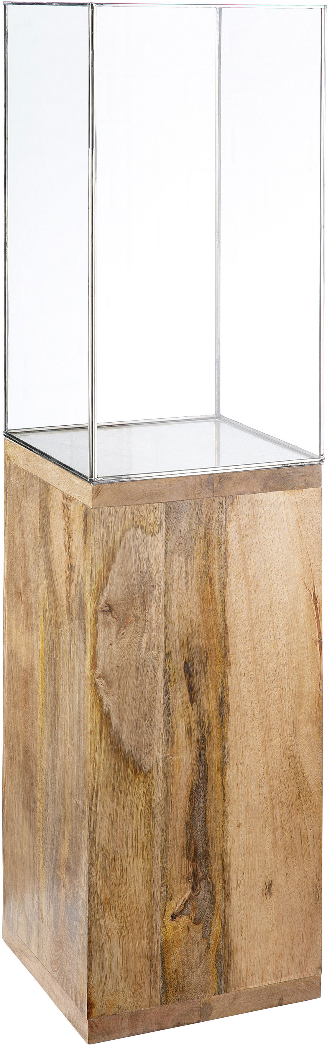 Bodenwindlicht »Kerzenhalter Säule«, (1 St.), mit geöltem Mangoholz, Höhe ca. 91 cm