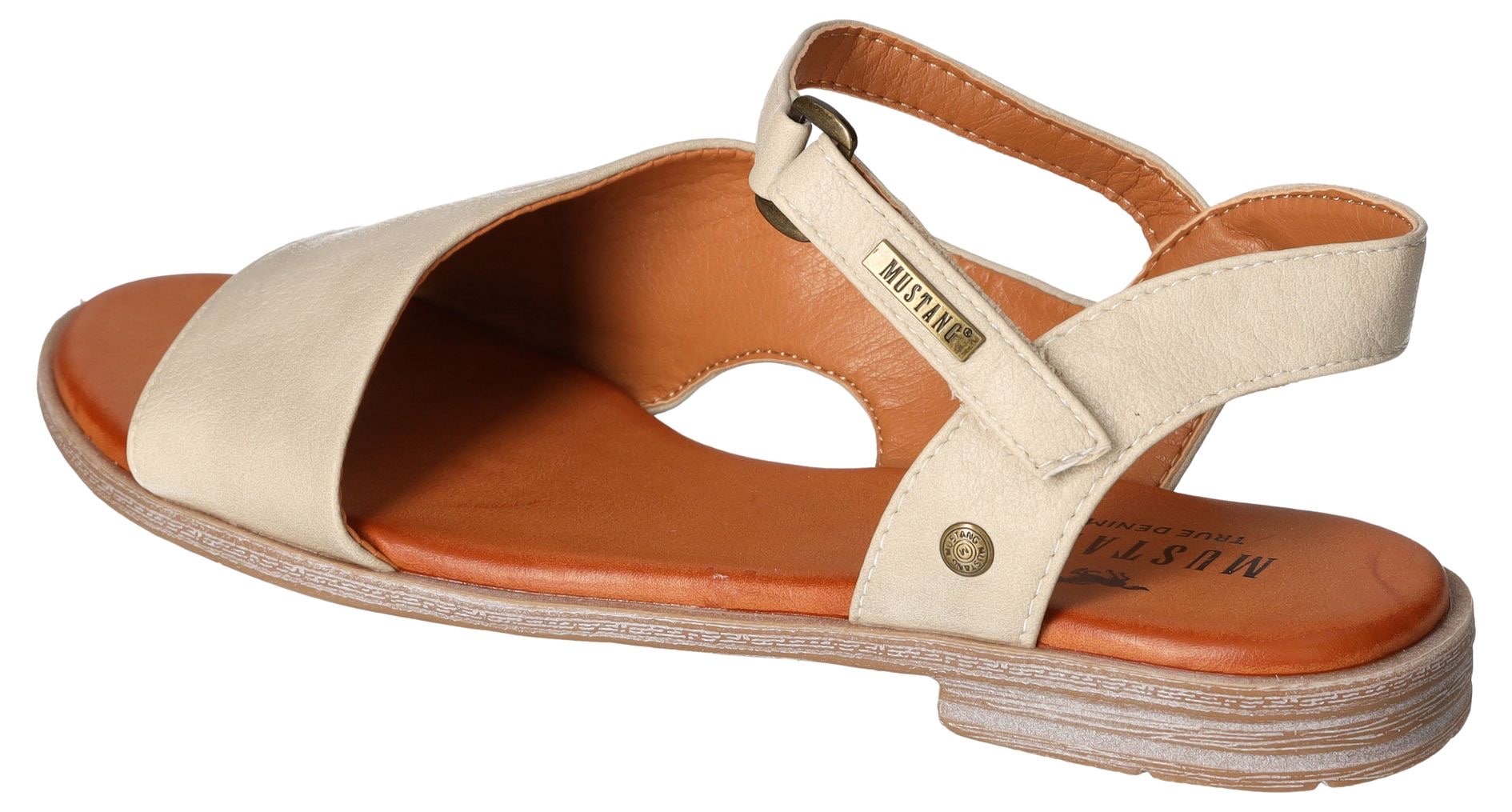 Mustang Shoes Sandale, Sommerschuh, Sandalette, Riemchensandale in asymmetrischer Form
