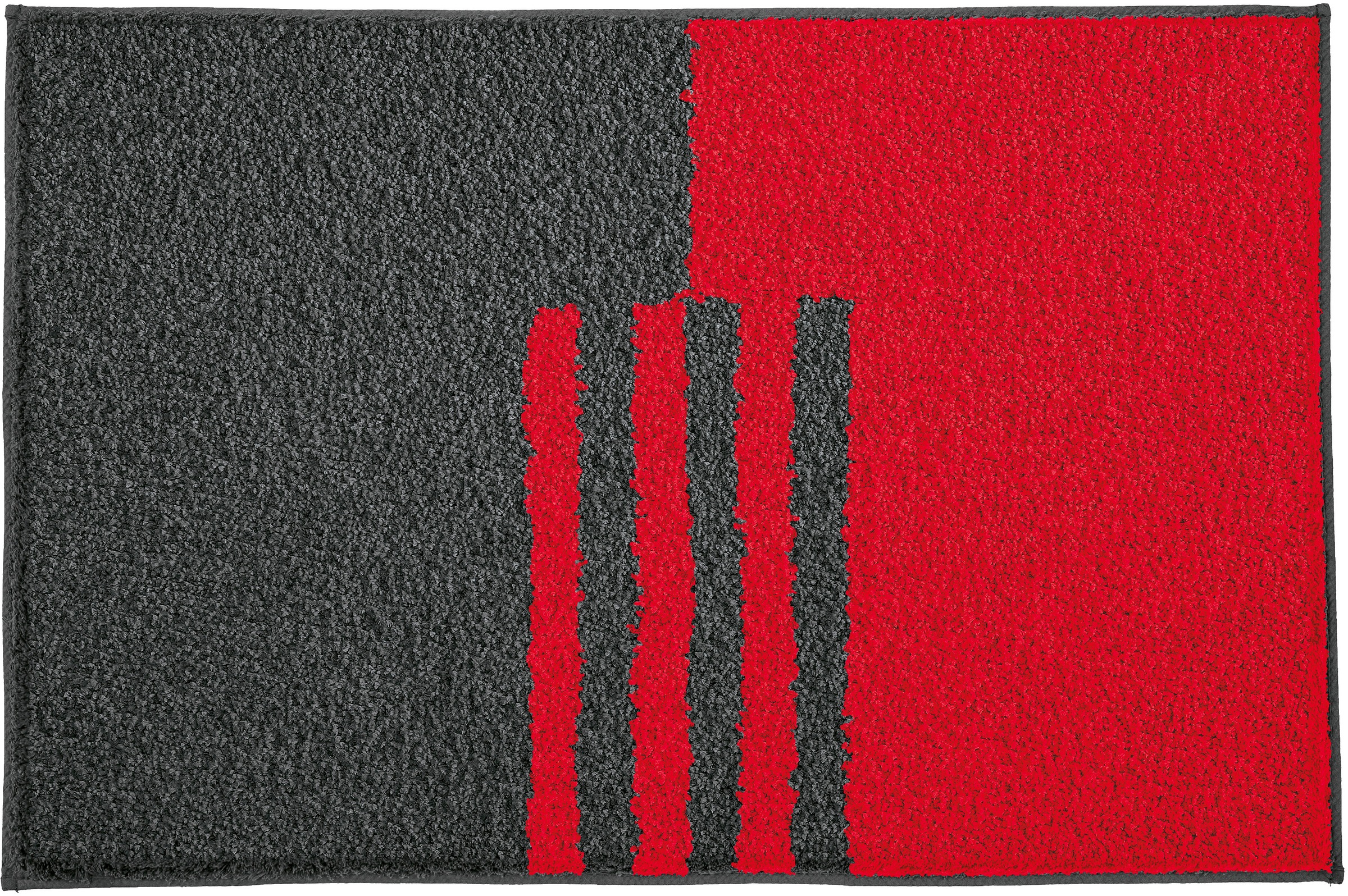 Kleine Wolke Badematte »»Dynamic«« Höhe 20 mm rutschhemmend beschichtet fußbodenheizungsgeeignet Badteppich, modernes geometrisches Design