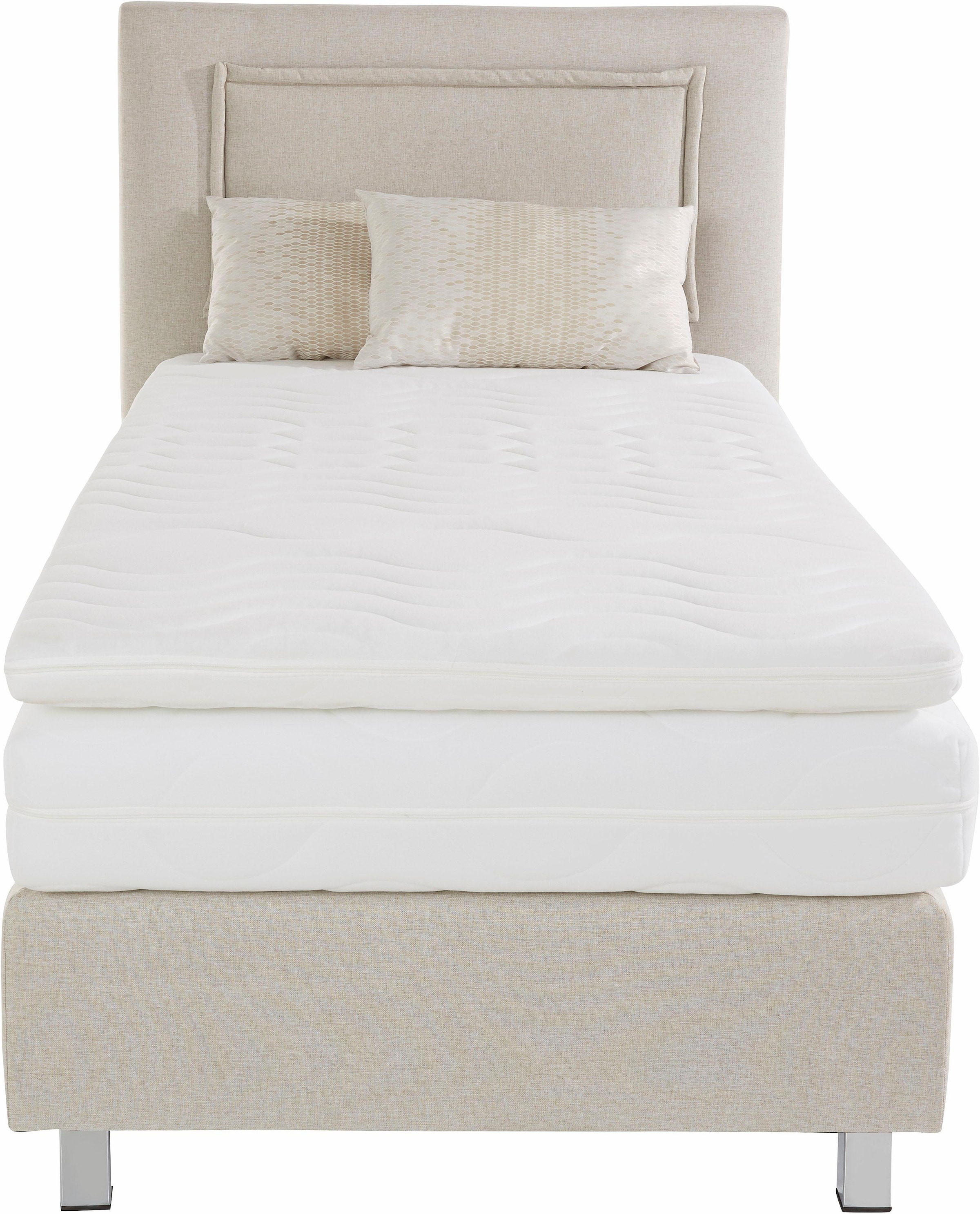 Westfalia Schlafkomfort Boxspringbett inkl. Kaltschaum-Topper und Zierkissen