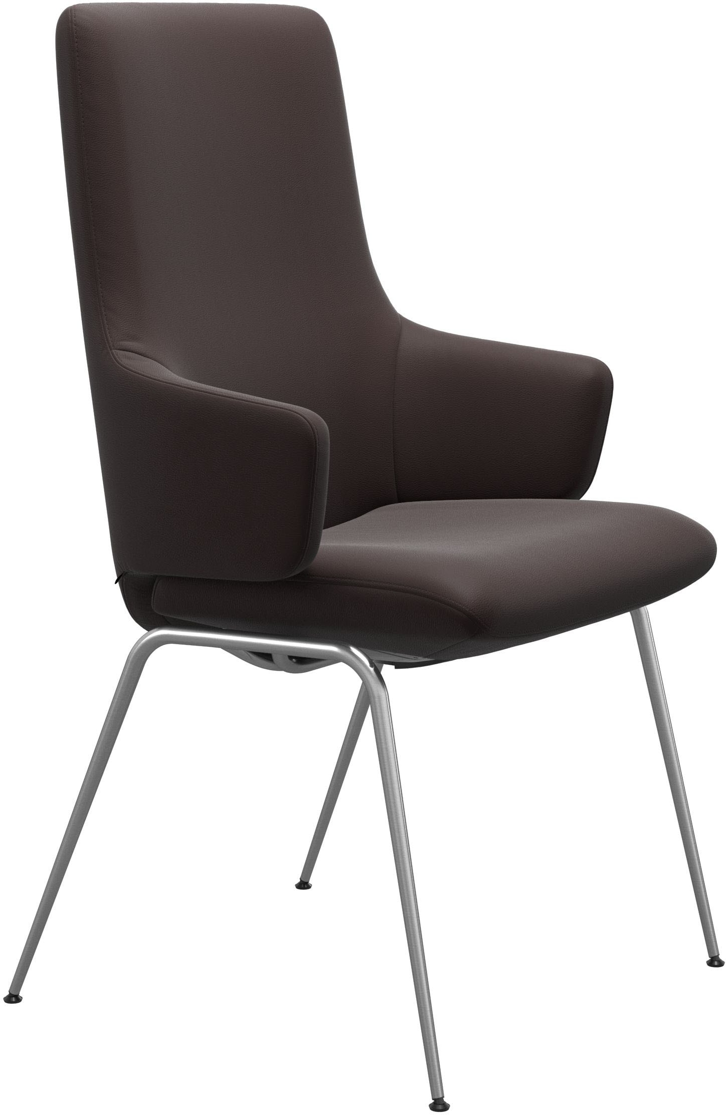 Stressless® Polsterstuhl »Laurel«, Leder PALOMA, High Back mit Armlehne, Größe L, mit Beinen aus Stahl in Schwarz matt