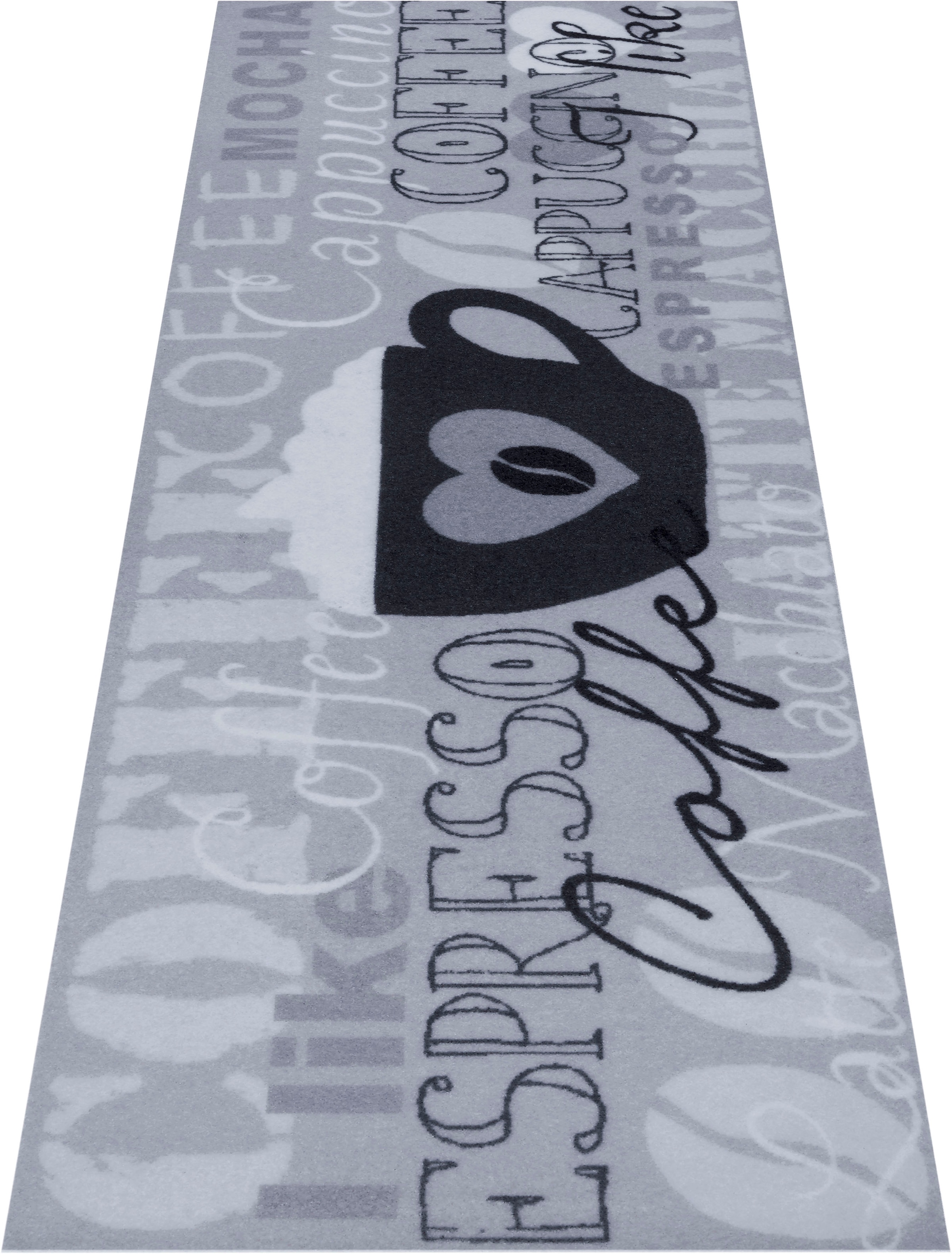 HANSE Home Küchenläufer »I Like Espresso«, rechteckig, 3 mm Höhe, Läufer, Rutschfest, Küchenteppich, Küche, Teppich, Pflegeleicht