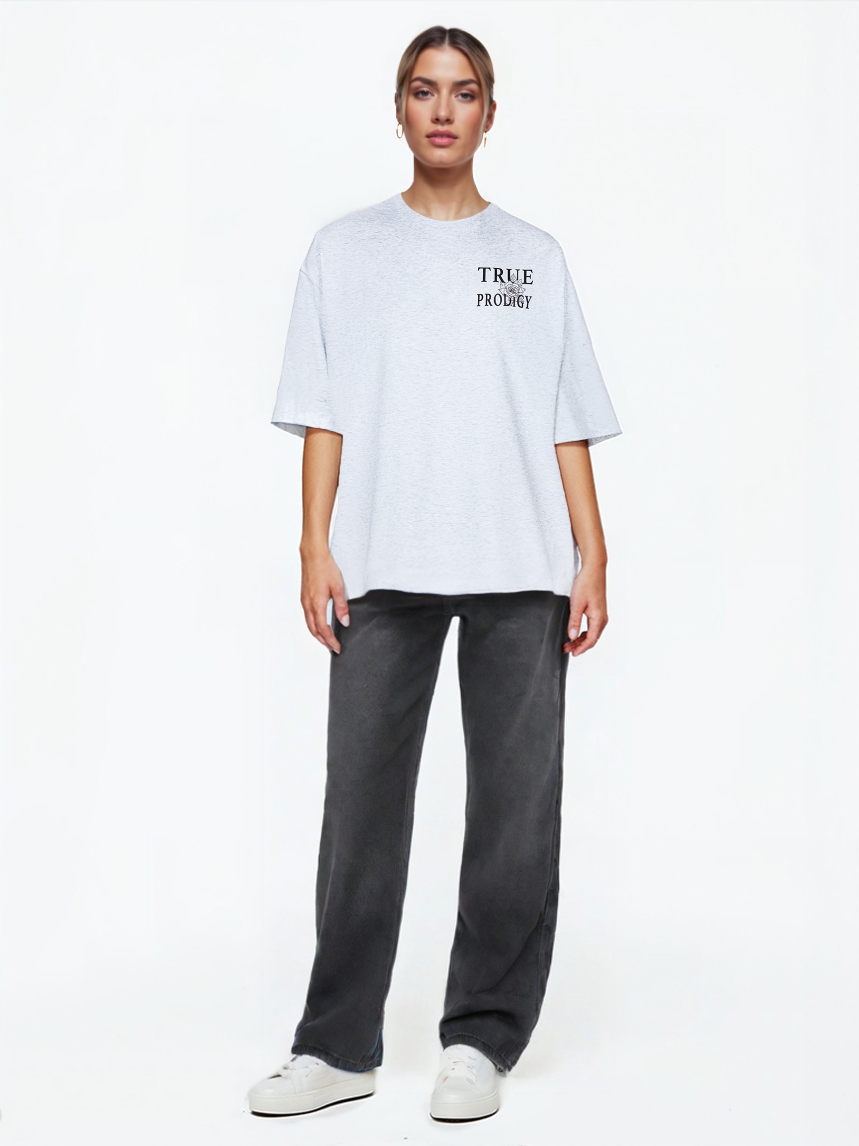 trueprodigy Oversize-Shirt »Alex F Logo Print Oversized Rundhals«