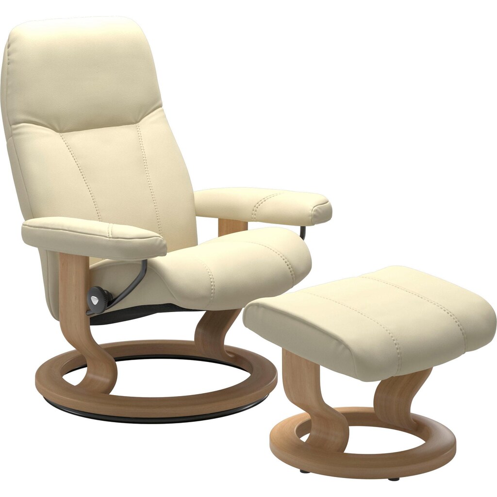 Stressless® Relaxsessel »Consul«, (Set, Relaxsessel mit Hocker)