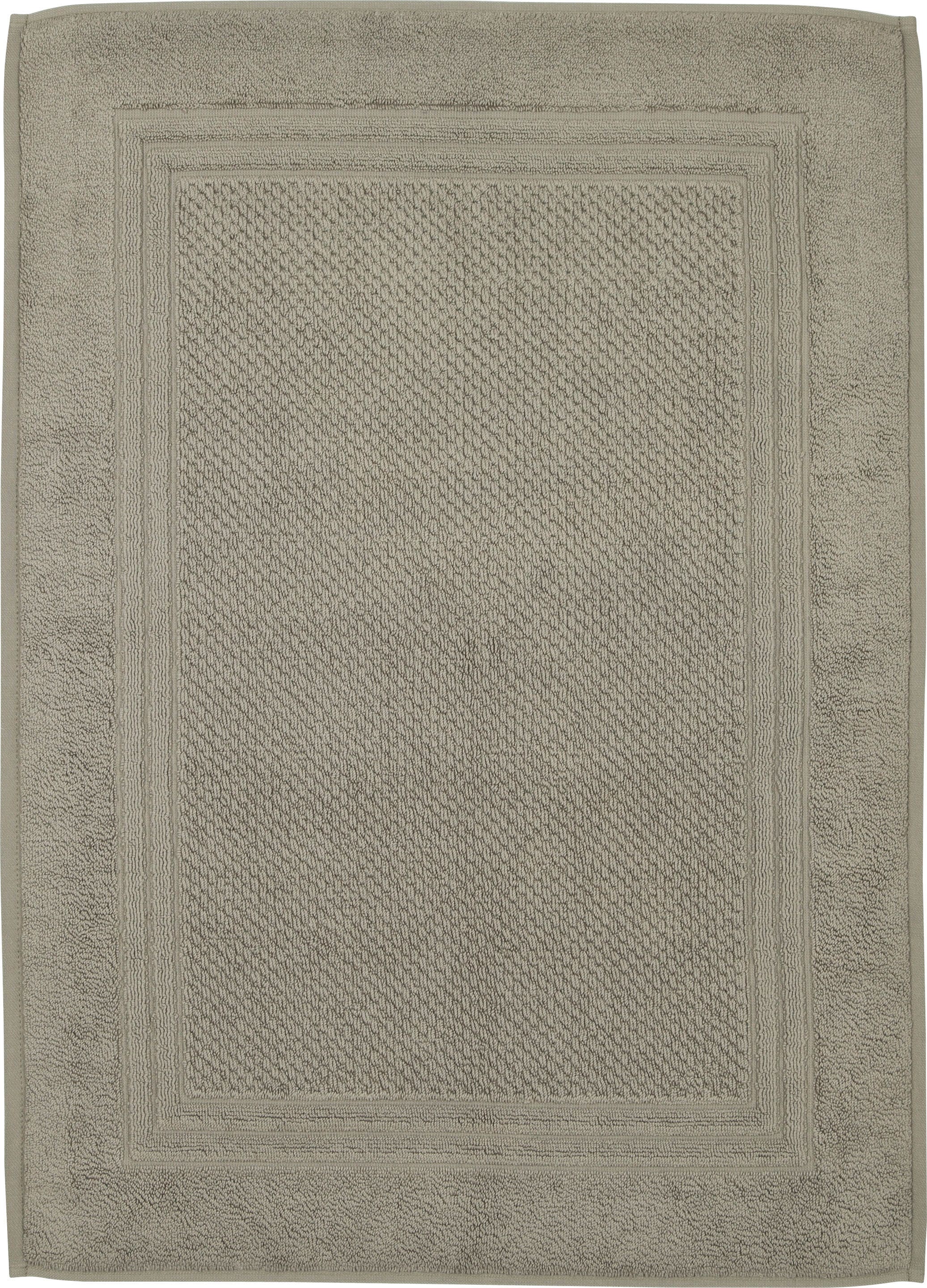 ROSS Duschmatte »Unifond« Höhe 1 mm fußbodenheizungsgeeignet | strapazierfähig Uni mit Bordüre, Badezimmerteppich, waschbar