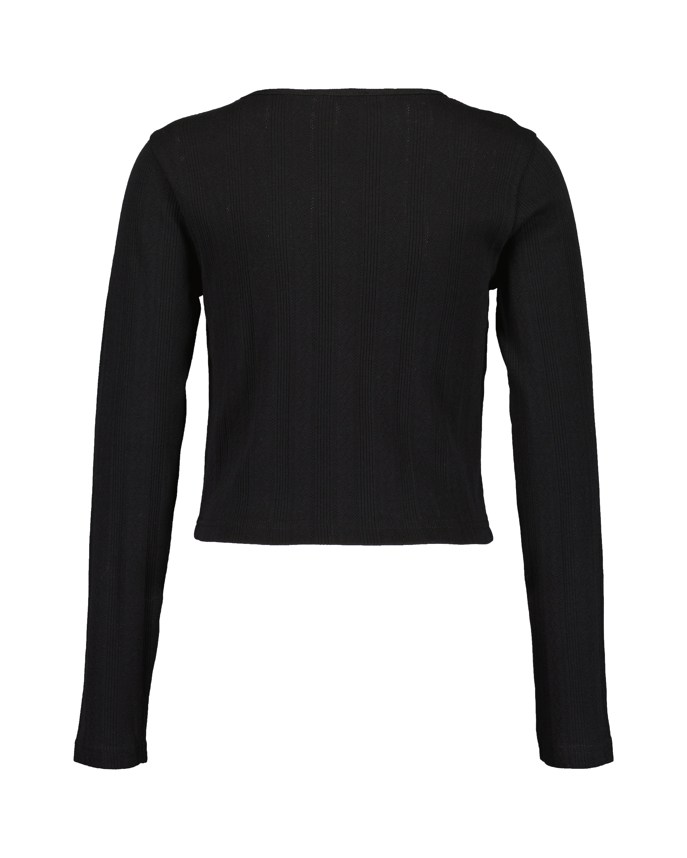 Blue Seven Langarmshirt im leichten Sommer-Jacquard und mit Deko-Knopfleiste