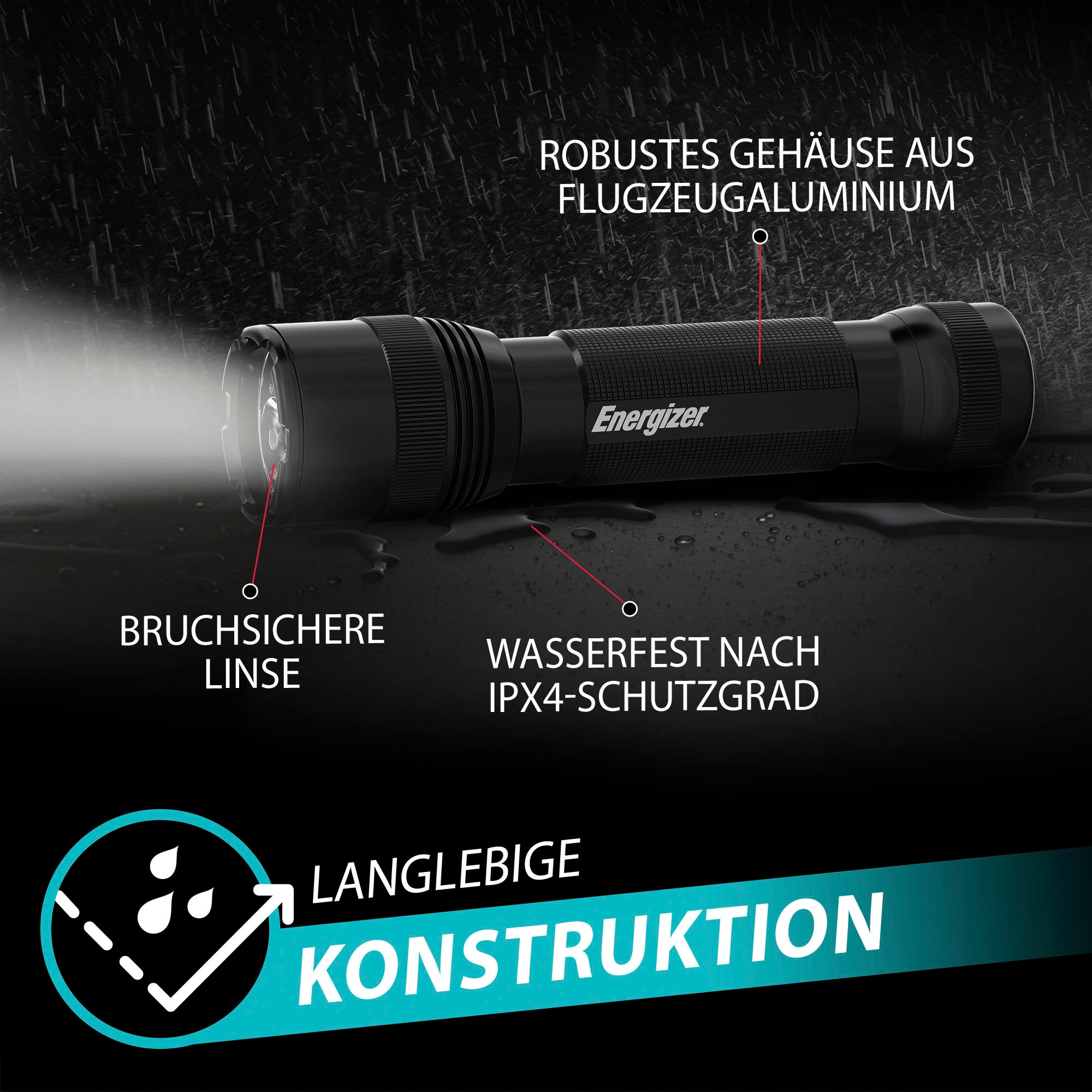 Energizer Taschenlampe »Hybrid Tactical Metal«