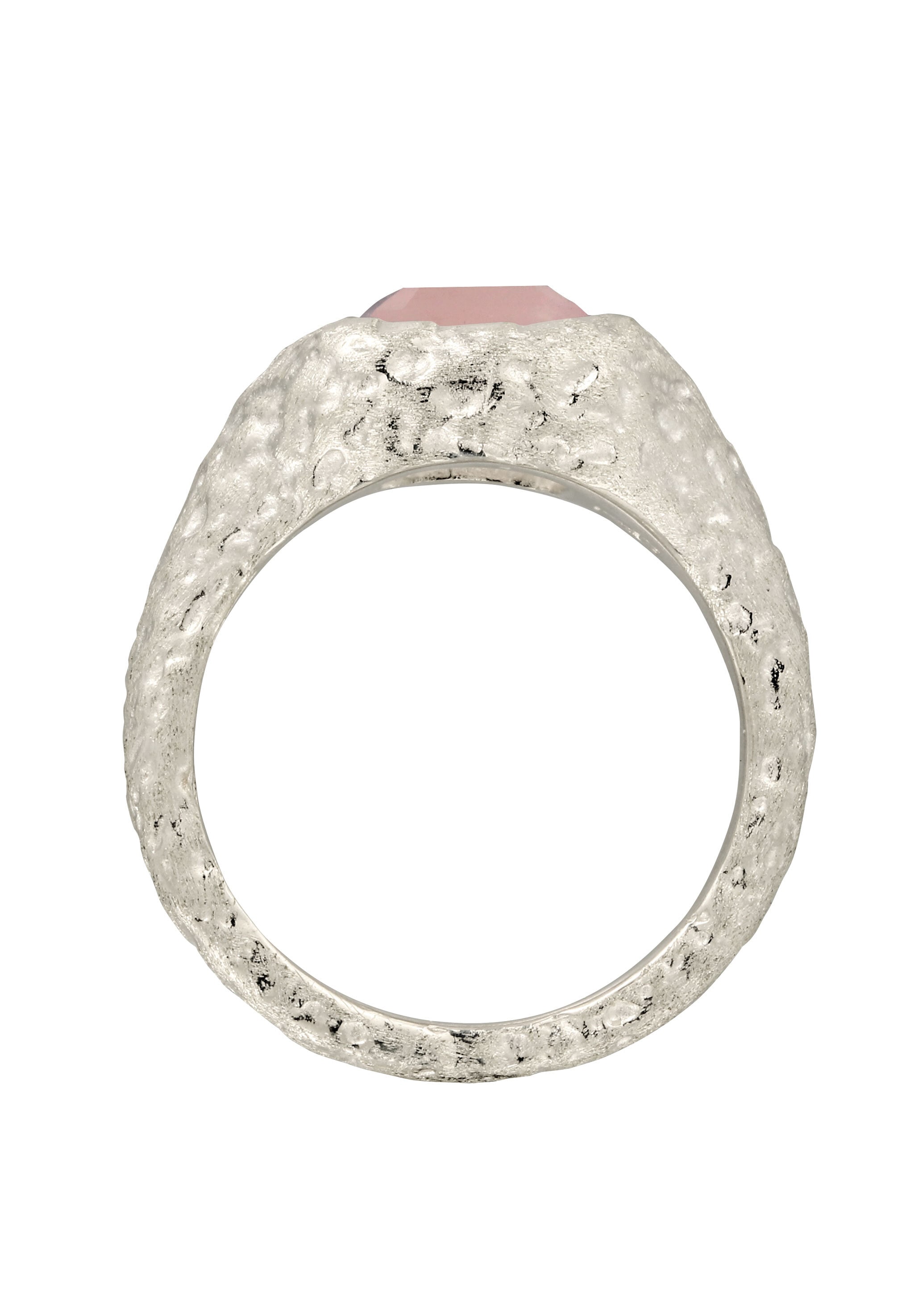 HAZE & GLORY Siegelring »Ring Quarz Rosa 925 Sterling Silber«