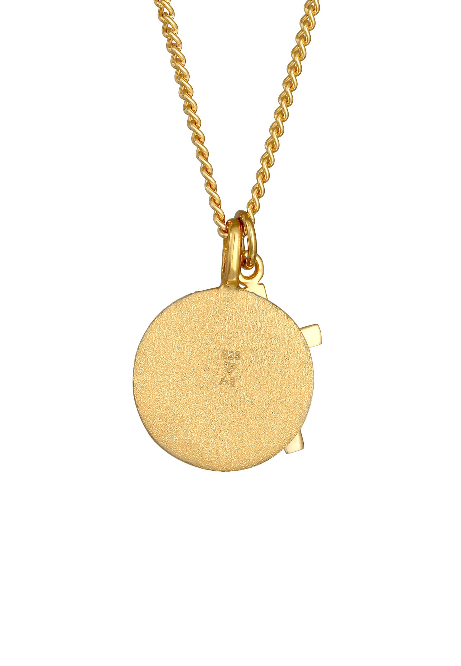 Kuzzoi Lange Kette »Halskette Herren Coin Antik Kreuz Trend Modern 925 Silber«