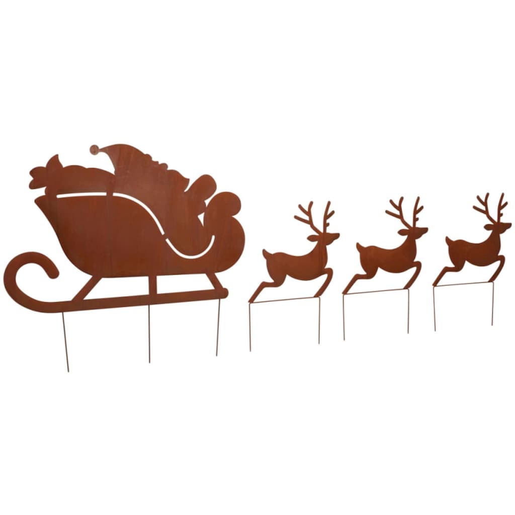 Schneider Weihnachtsmann »Santa mit Schlitten, Weihnachtsdeko aussen«
