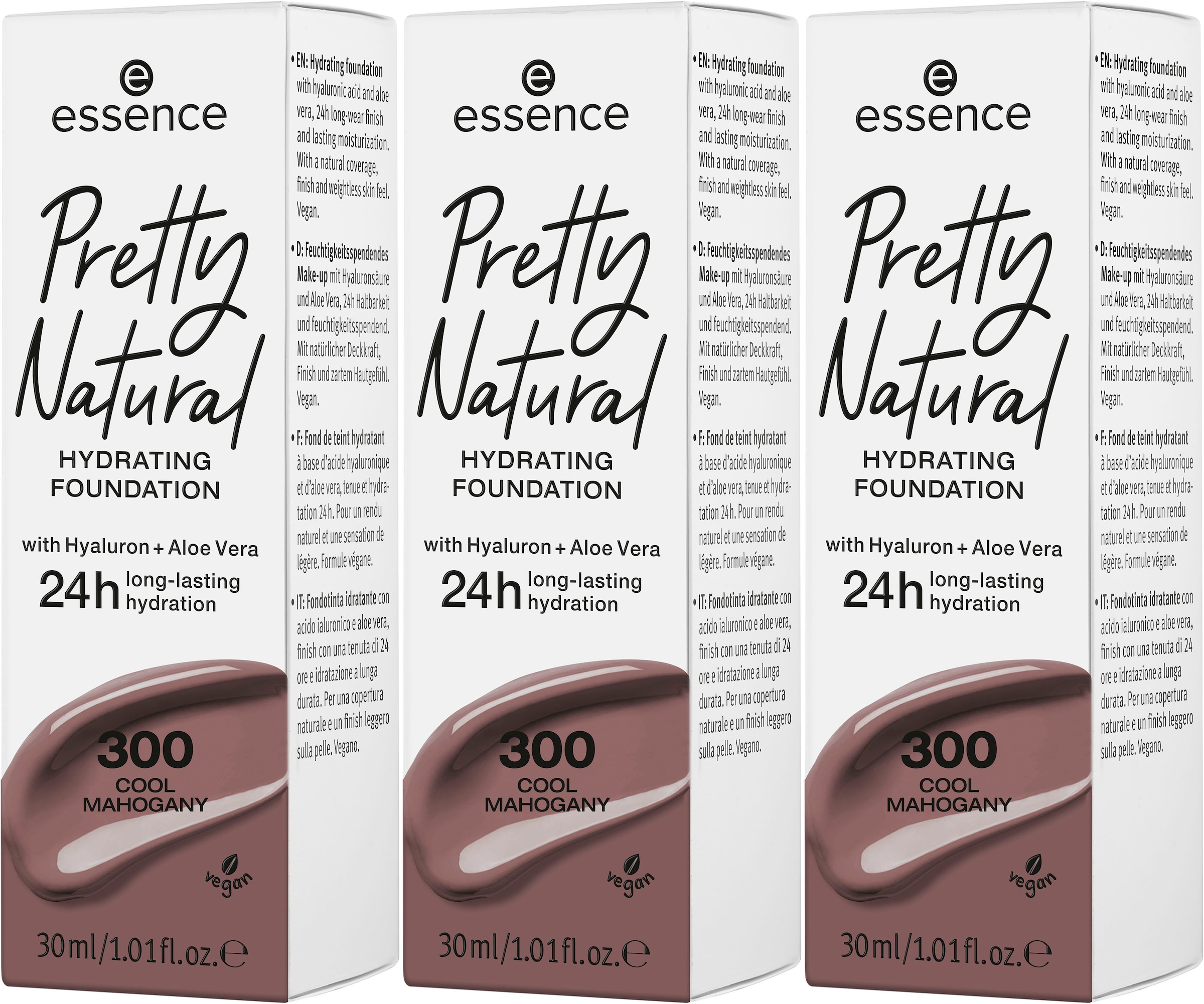 Essence Foundation »Pretty Natural HYDRATING«, (Set, 3 tlg.), mit langanhaltender Formel