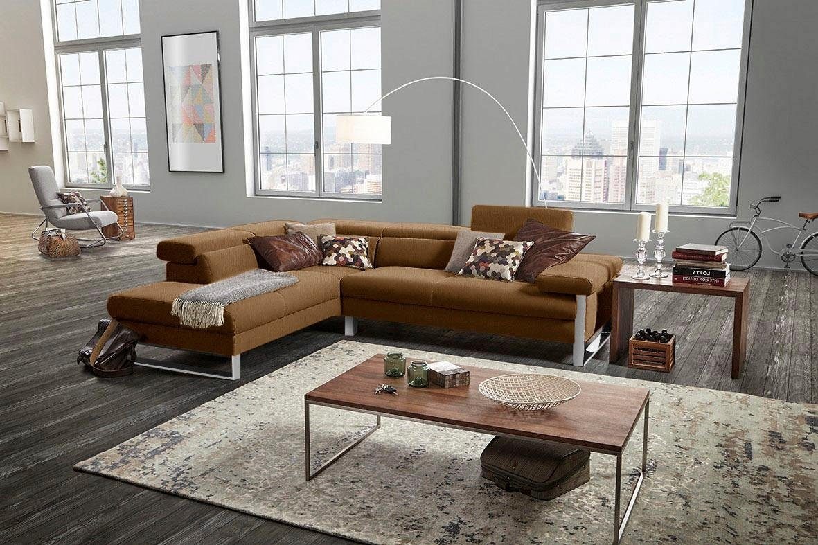 W.SCHILLIG Ecksofa »finn, toller Sitzkomfort, L-Form, hochwertige Verarbeitungsdetails«, German Design Award 2016, Fußgestell Chrom glänzend, Breite 281 cm