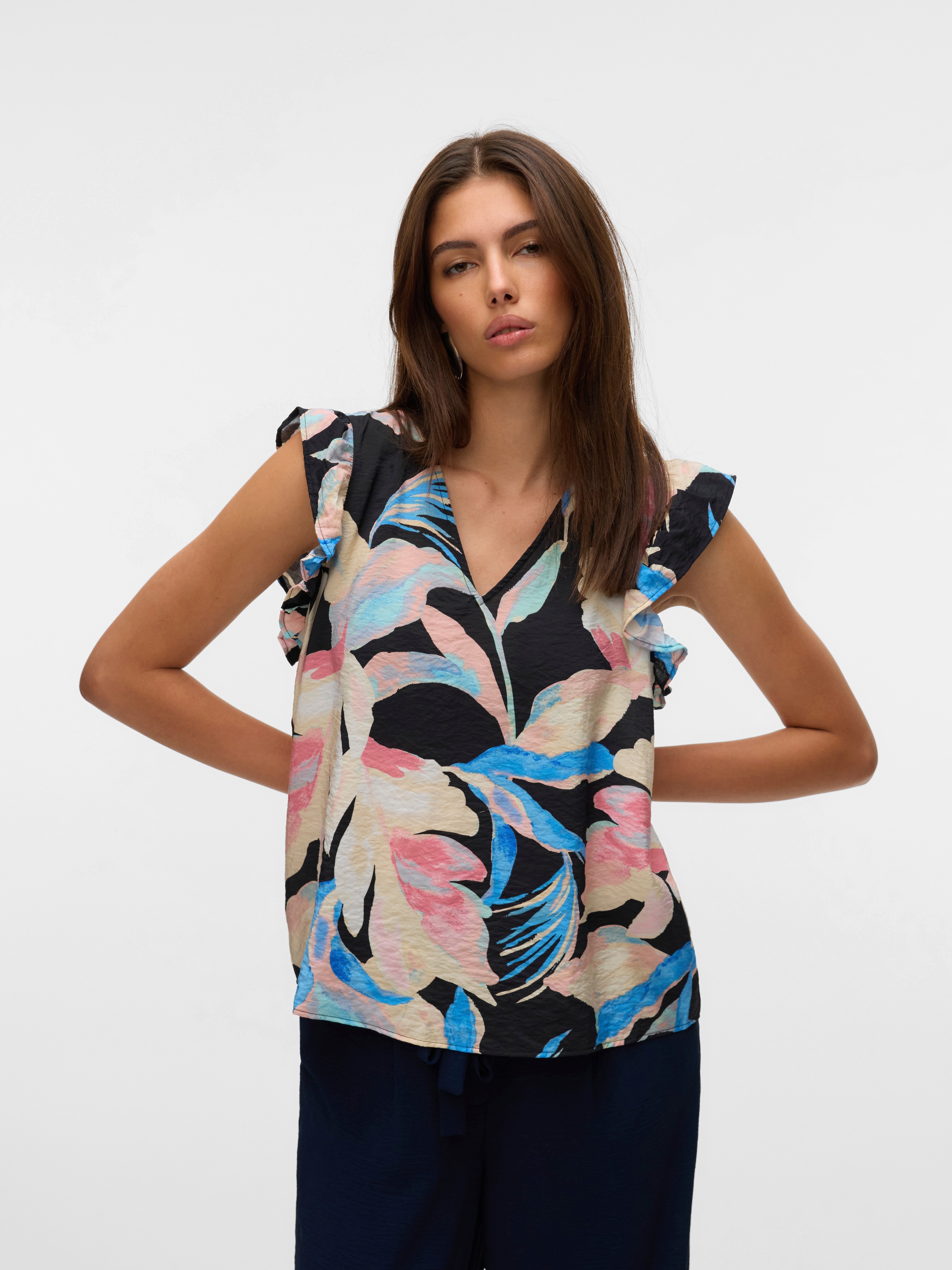 Vero Moda Blusentop »VMJOSIE SL V-NECK TOP WVN GA«